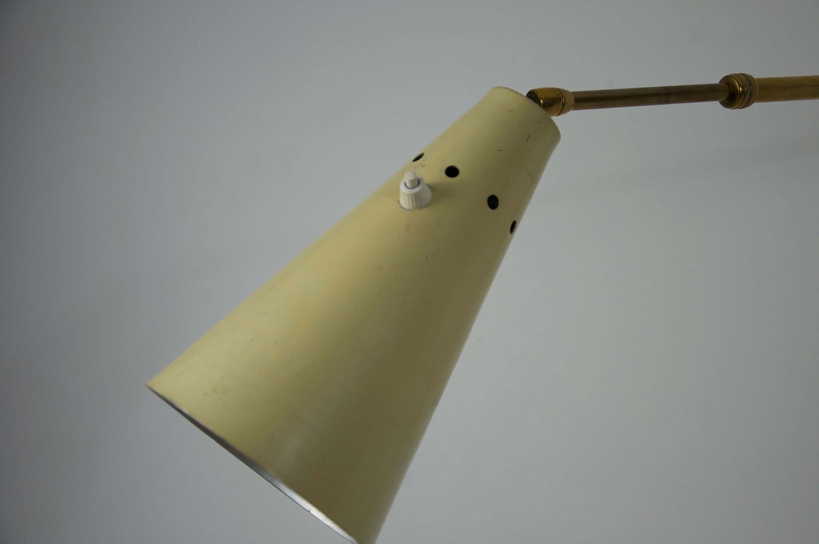 Adjustable Brass Wall Lamp Attr. To Oluce, Italy, 1960s photo vintage