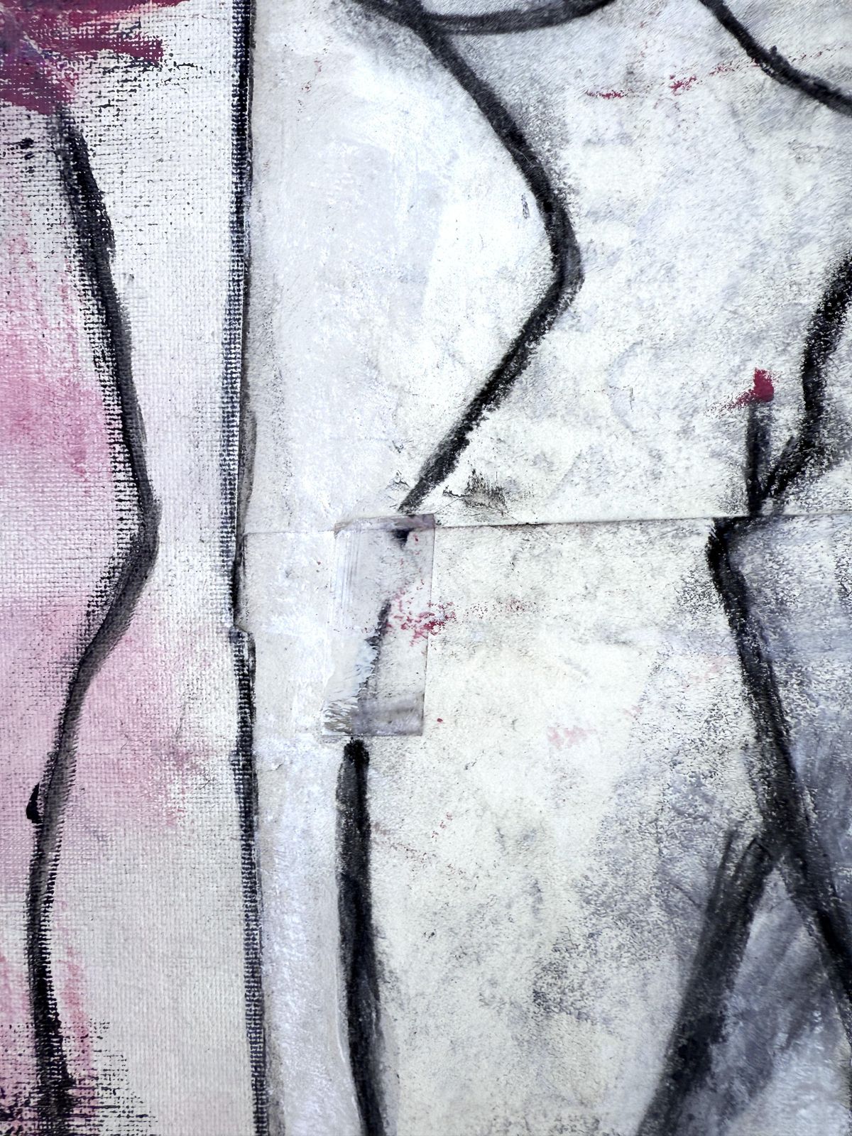 Nerea Caos Socialism Leaves Us Naked Acrylic Paint And Collage On Canvas 2025 photo furniture