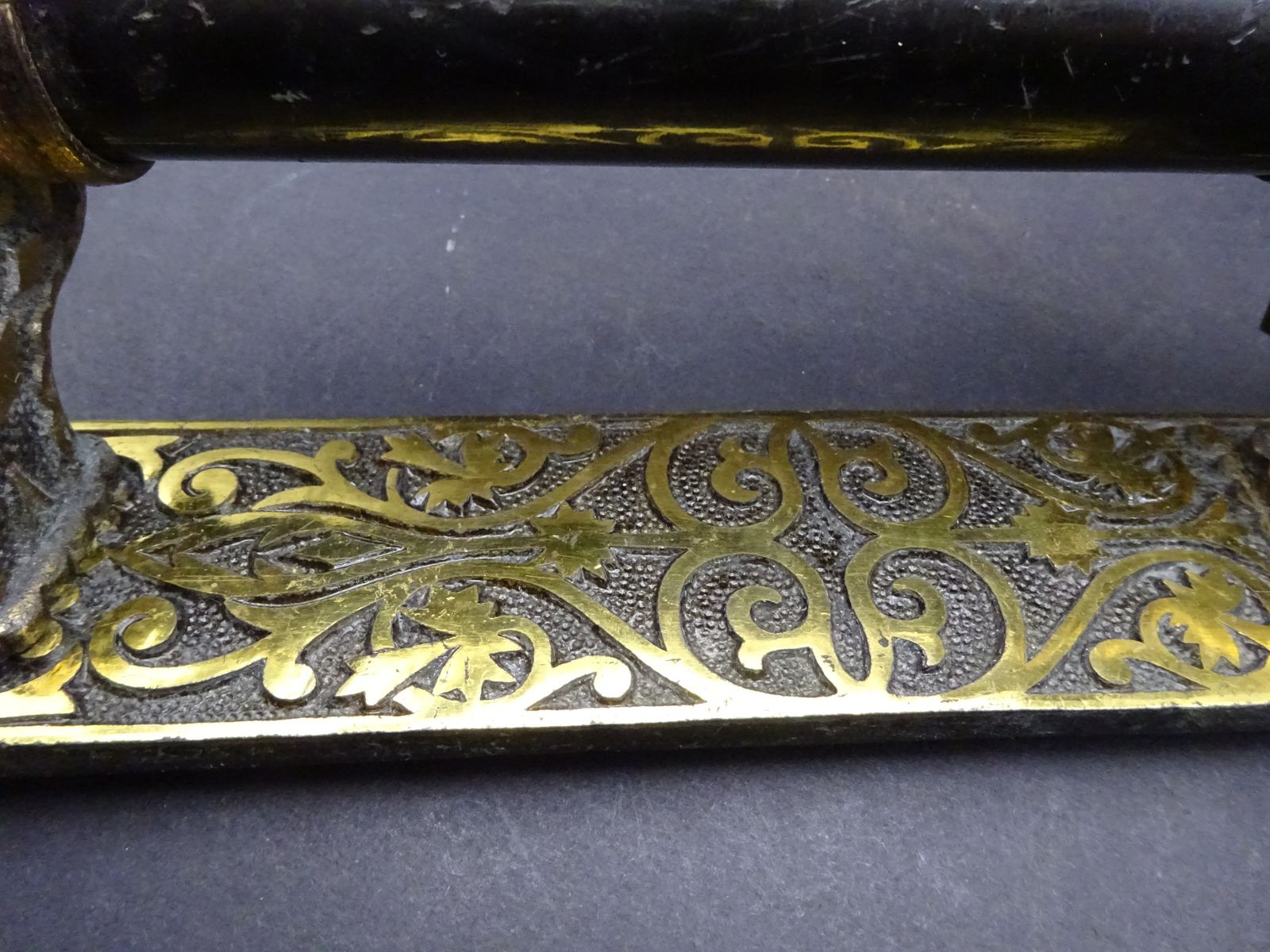 photo vinterior Rare Original Victorian Tube  Door Pull For Latch Late 1800s