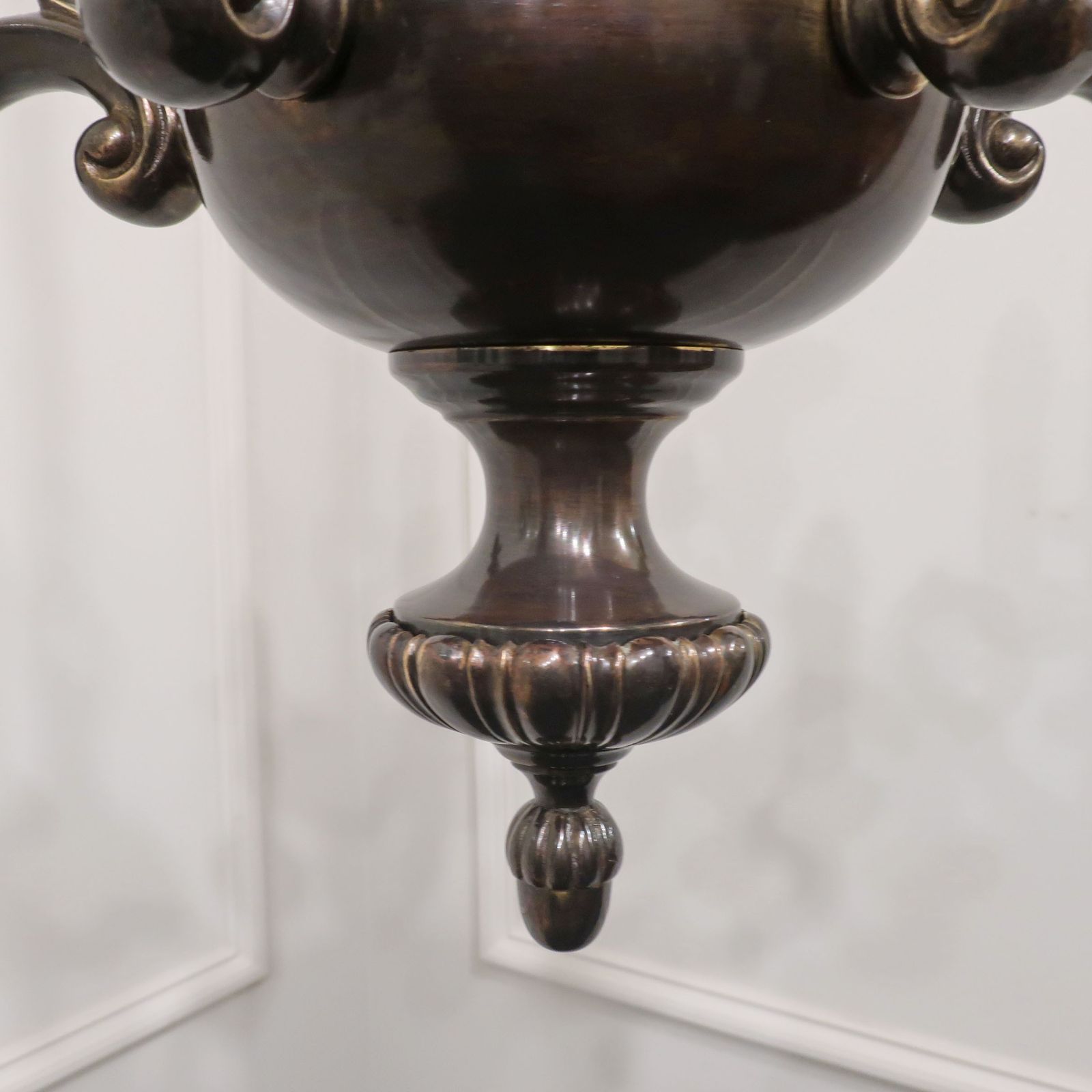 photo vinterior Edwardian Bronzed Chandelier Attributed To G.E.C