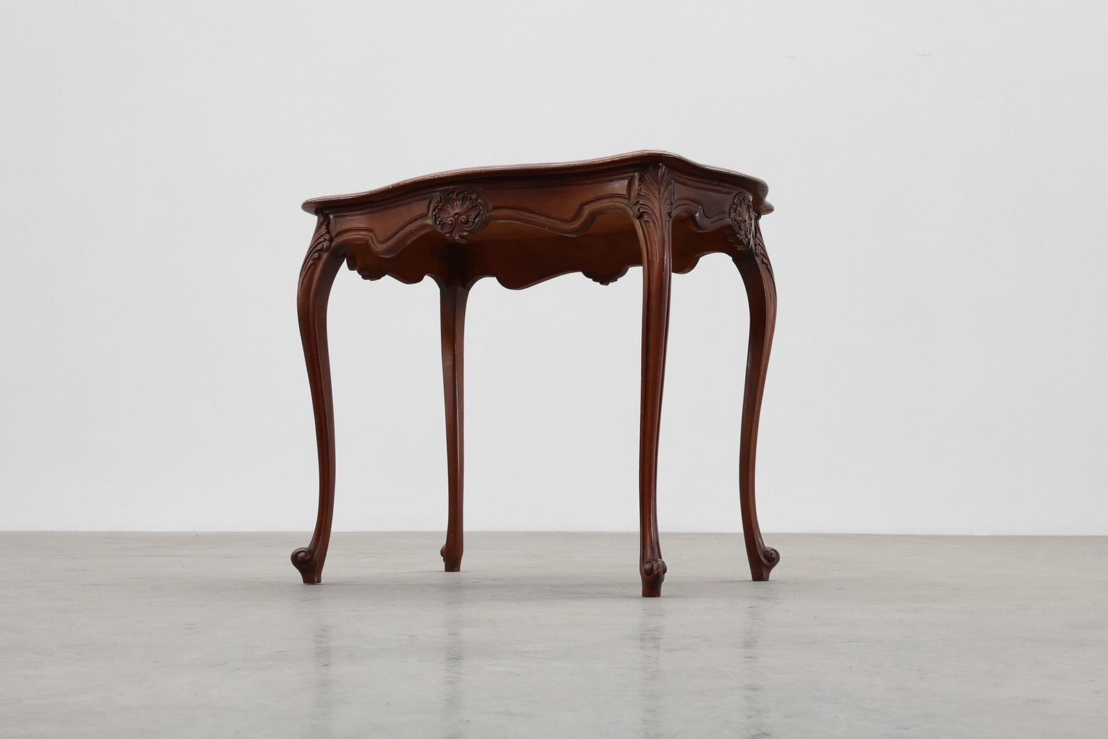 photo for sale Antique Louis XV Carved Side Table, France, 1900s