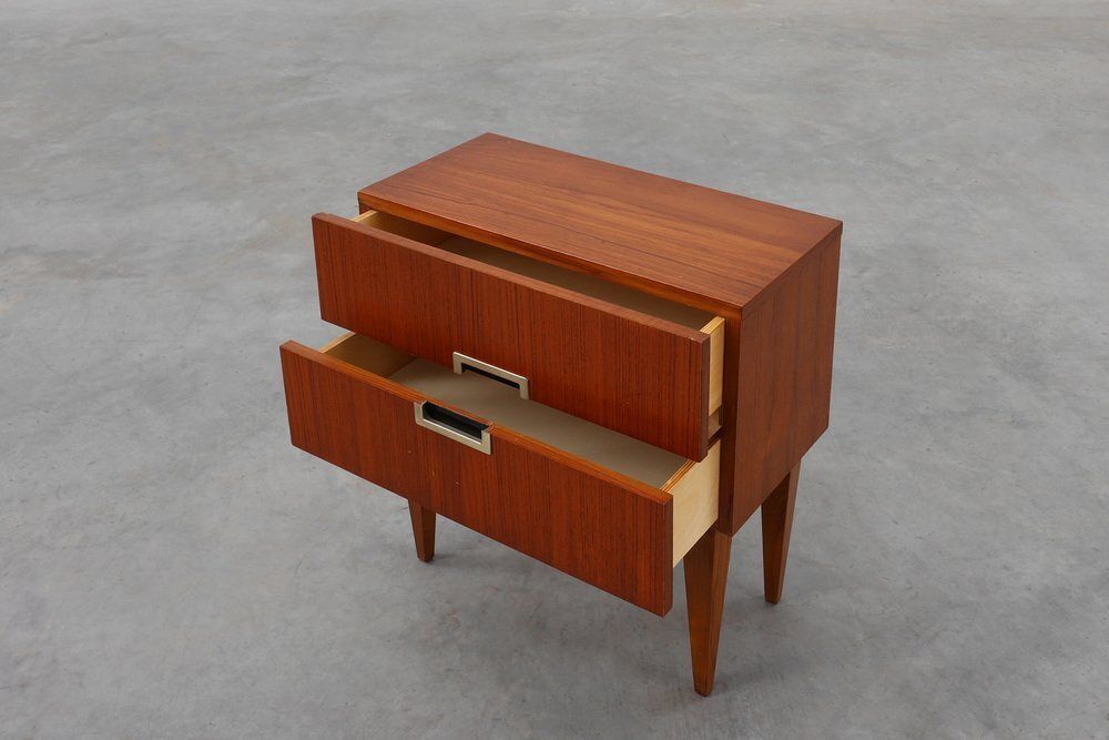 Vintage Belgian Teak Veneer Nightstand, 1950s photo buy