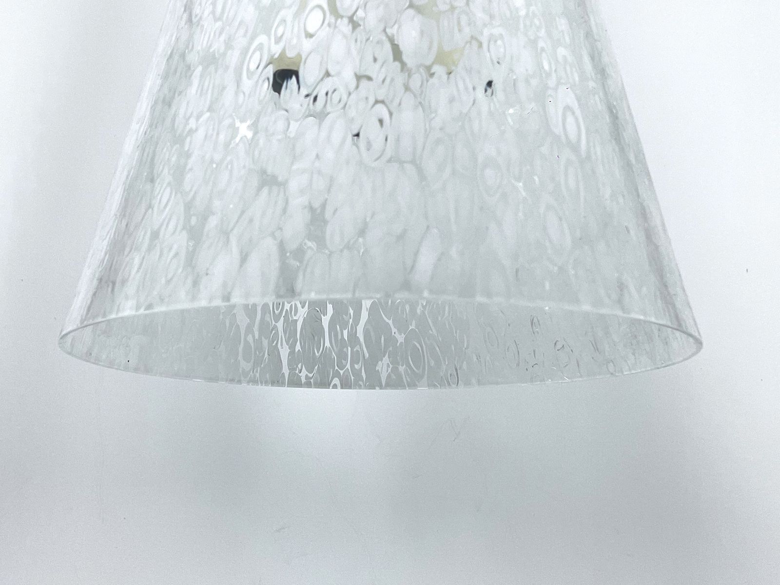 Angelo Brotto, Rare Large Murano Glass And Brass Chandelier By Esperia. Italy 1970s photo vinterior