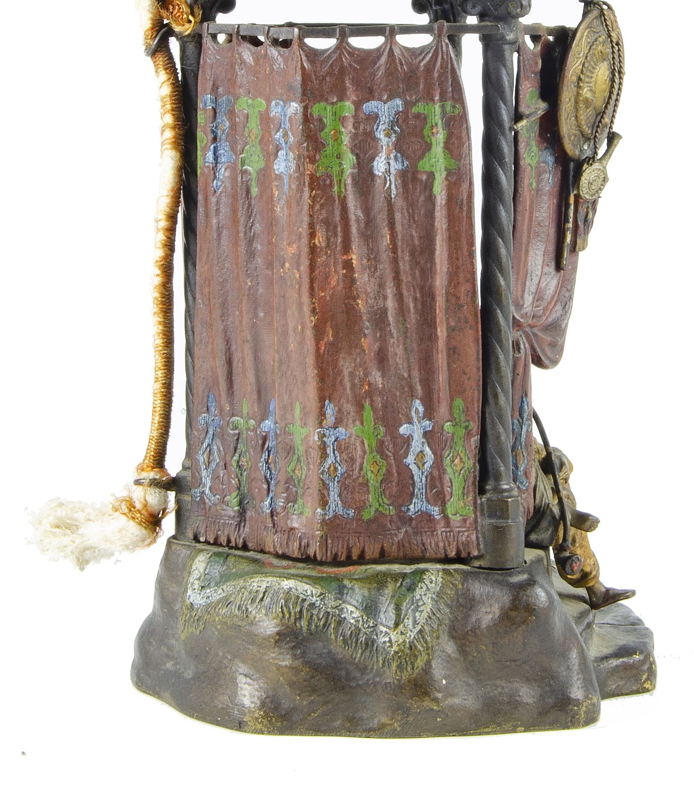 1910s Jugendstil Cold Painted Orientalist Bronze Sculptural Table Lamp By Franz Bergmann/Nam Greb, Austria photo 3600.0