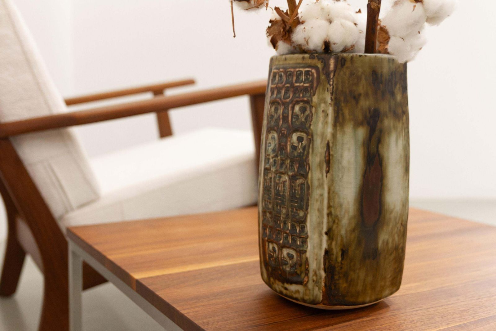 Large Danish Stoneware Vase By Jørgen Mogensen For Royal Copenhagen, 1970s. photo buy