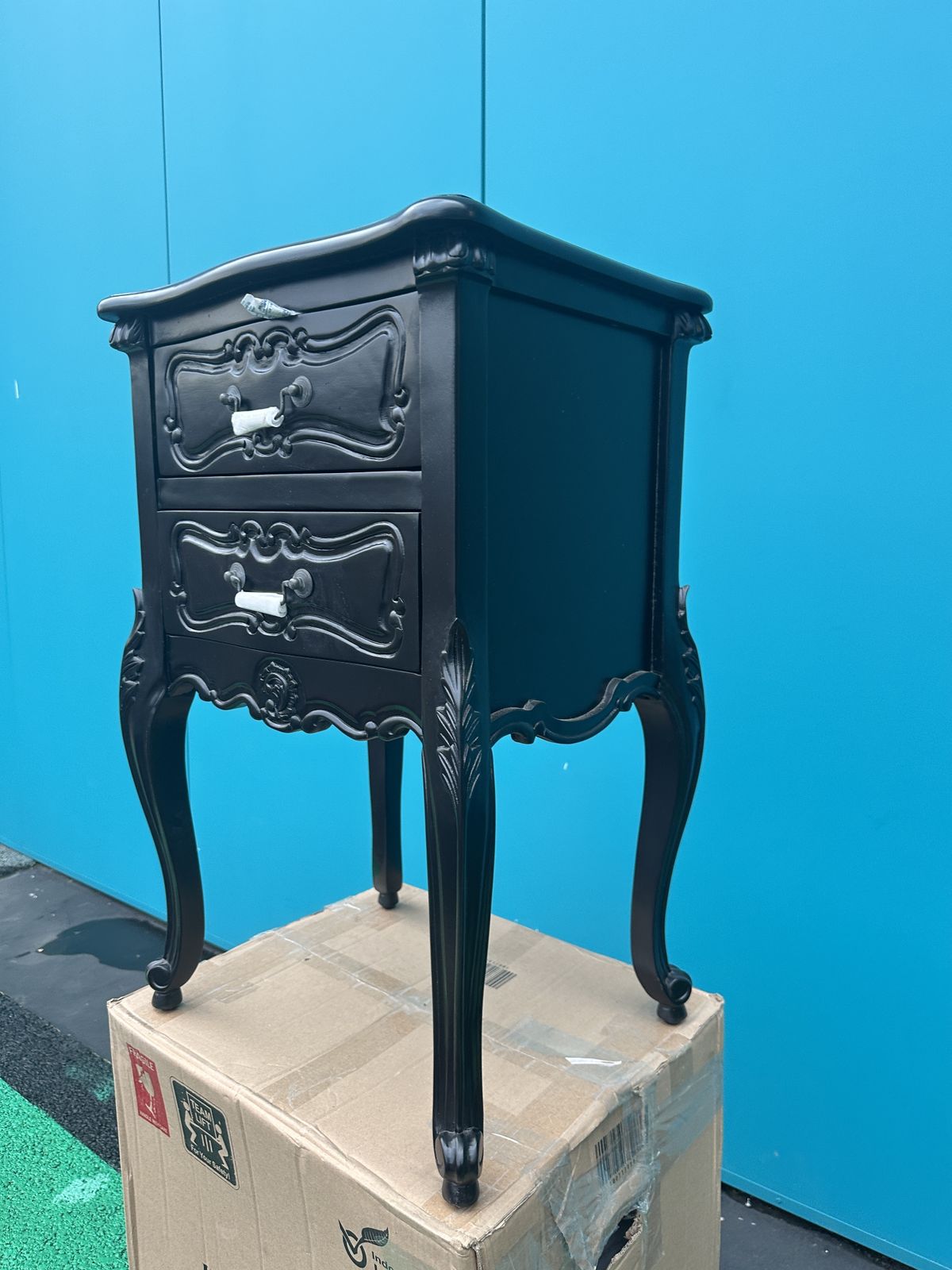 photo furniture Brand New Marvellous La Rochelle French Antique Style 2 Draw Bedside Table –  Rrp £320