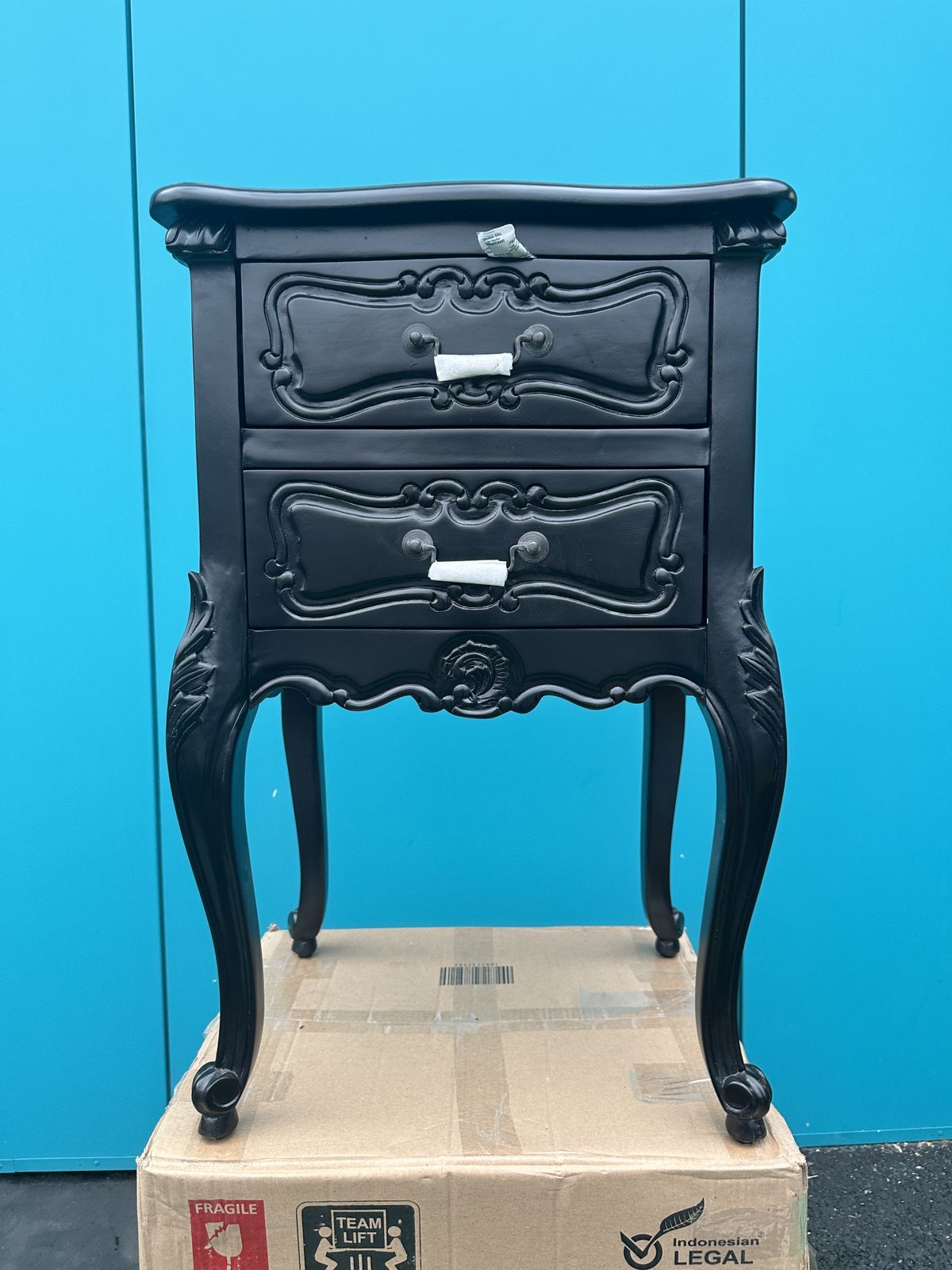 photo buy Brand New Marvellous La Rochelle French Antique Style 2 Draw Bedside Table –  Rrp £320