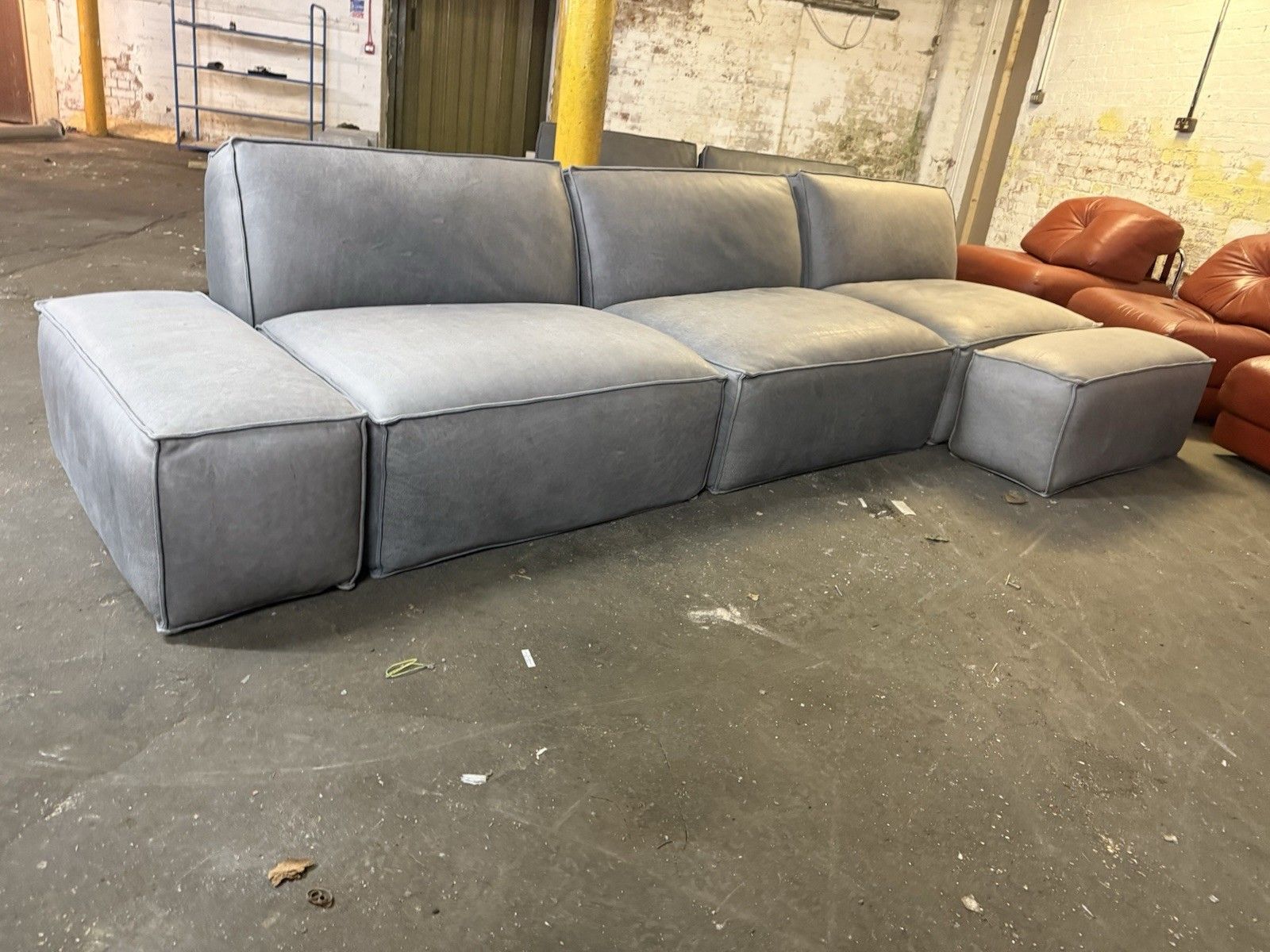 Vintage Timothy Oulton Modular Leather Sofa Chair 1960s 70s Style Heals
