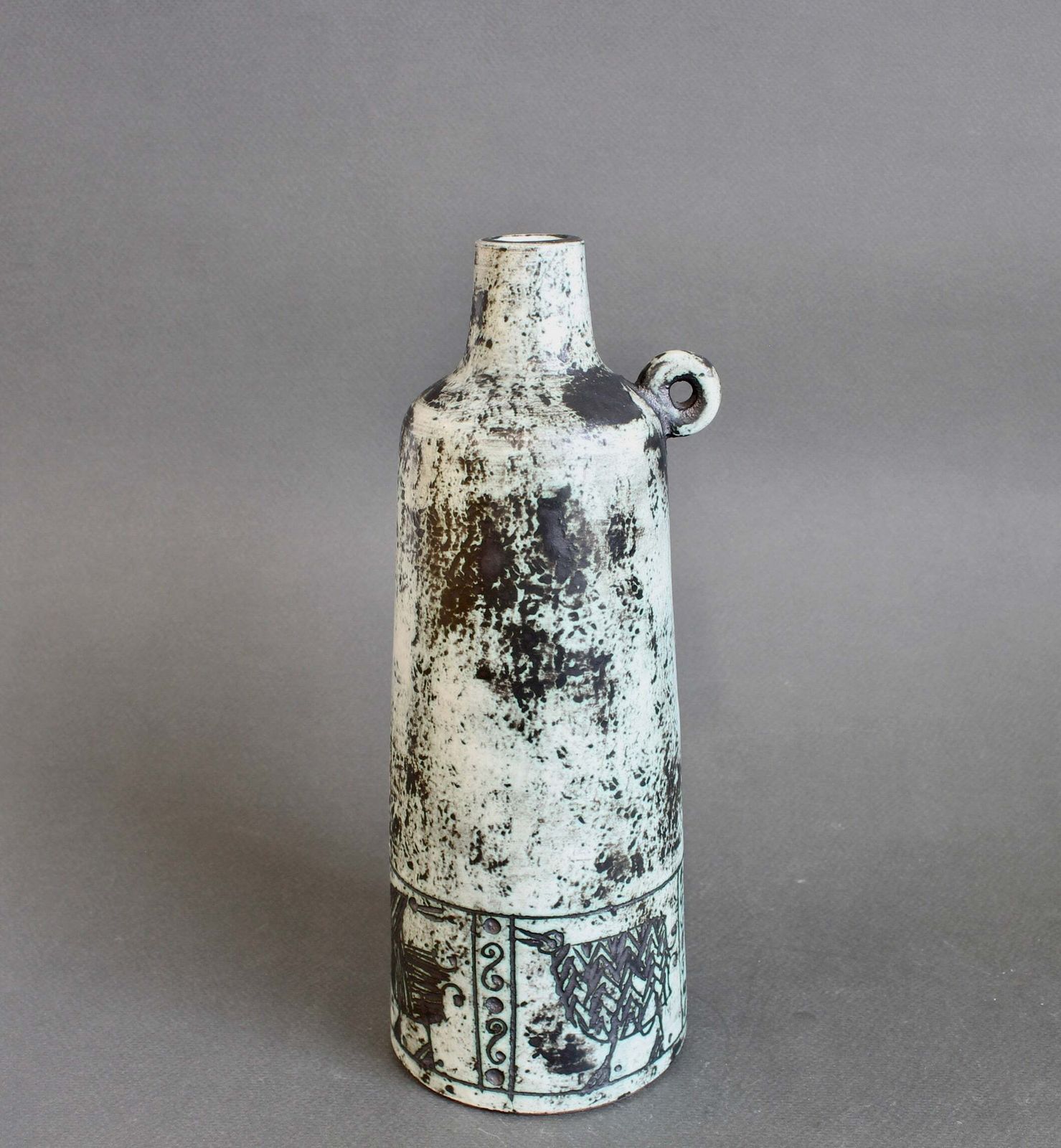 Mid Century French Ceramic Flower Vase By Jacques Blin (Circa 1960s)