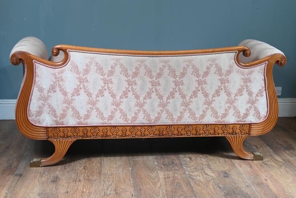 Furniture Regency Sofa Couch Thomas Hope Walnut Day Bed 1810 photo