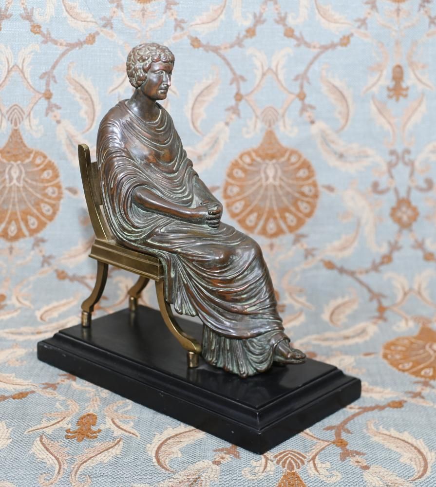 Grand Tour Bronze Roman Statue Agrippina Italian Casting 1810 Zoffoli photo buy