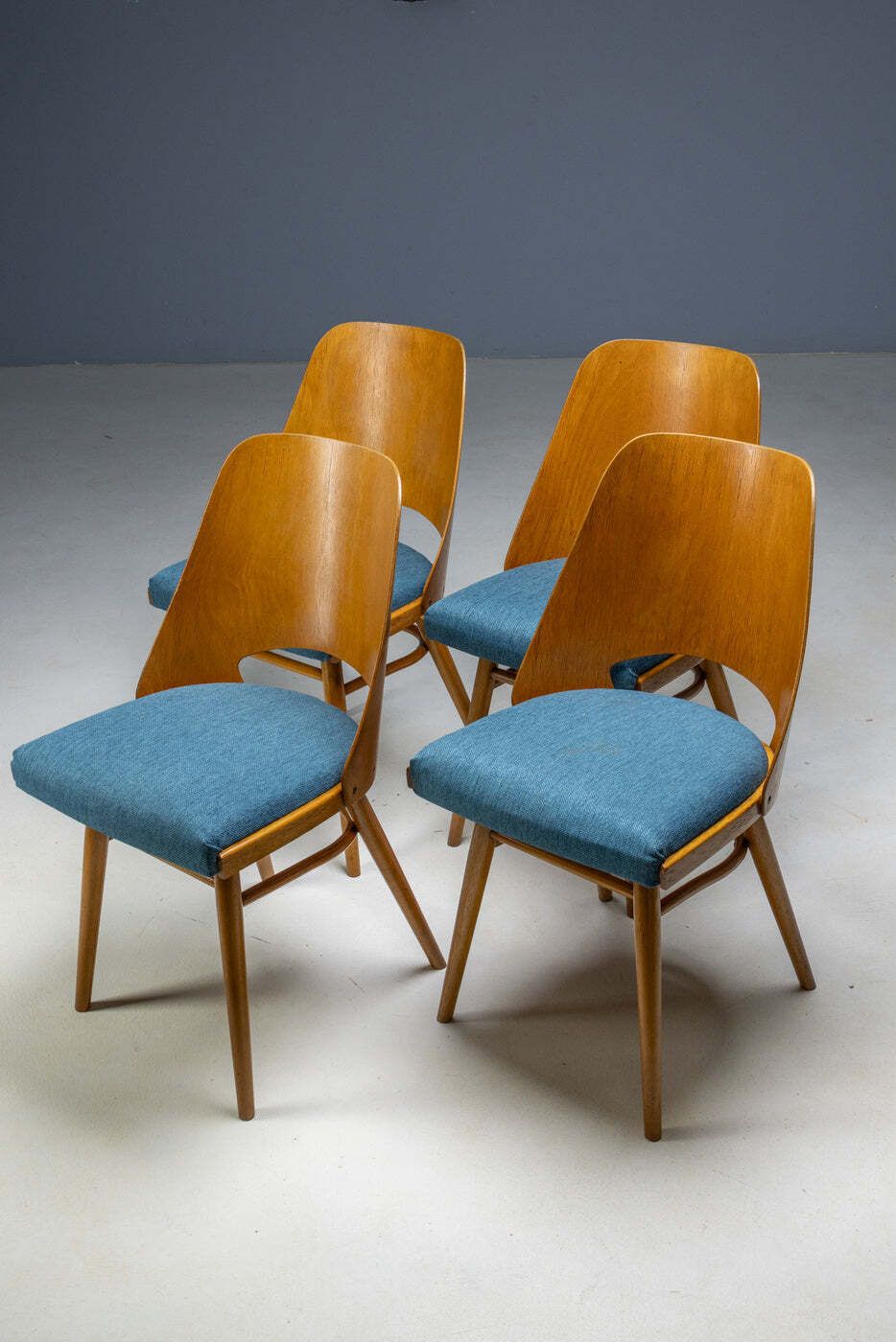 Set Of 4 Dining Chairs, Radomír Hofman, 1960s, Czechoslovakia photo buy