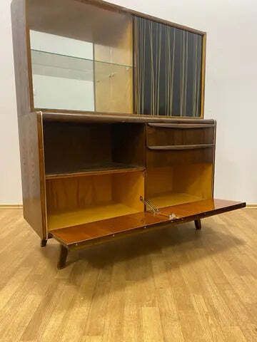 Mid Century Cabinet With Upper Section By Bohumil Landsman For Jitona, Czech Design, 1960s photo furniture