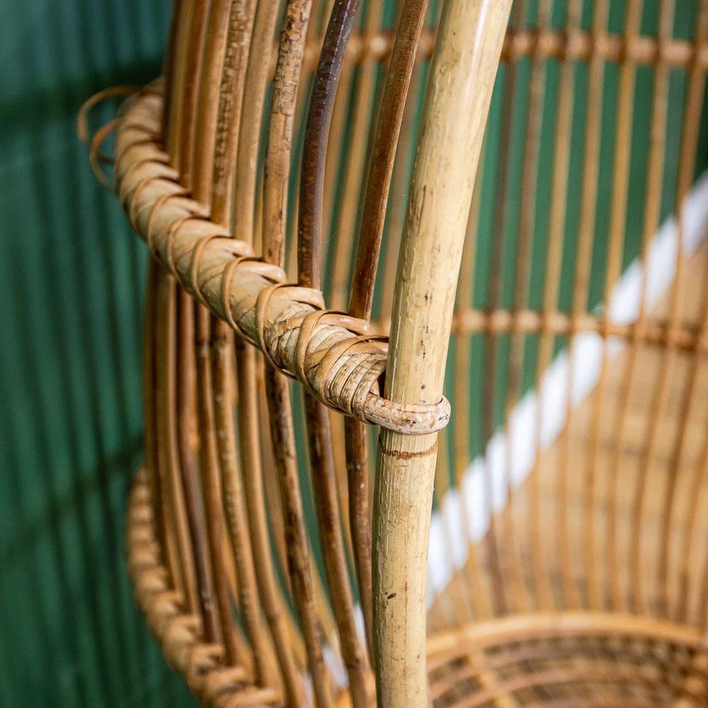 Furniture Bamboo And Rattan Hanging Egg Chair By Fratelli Castano photo