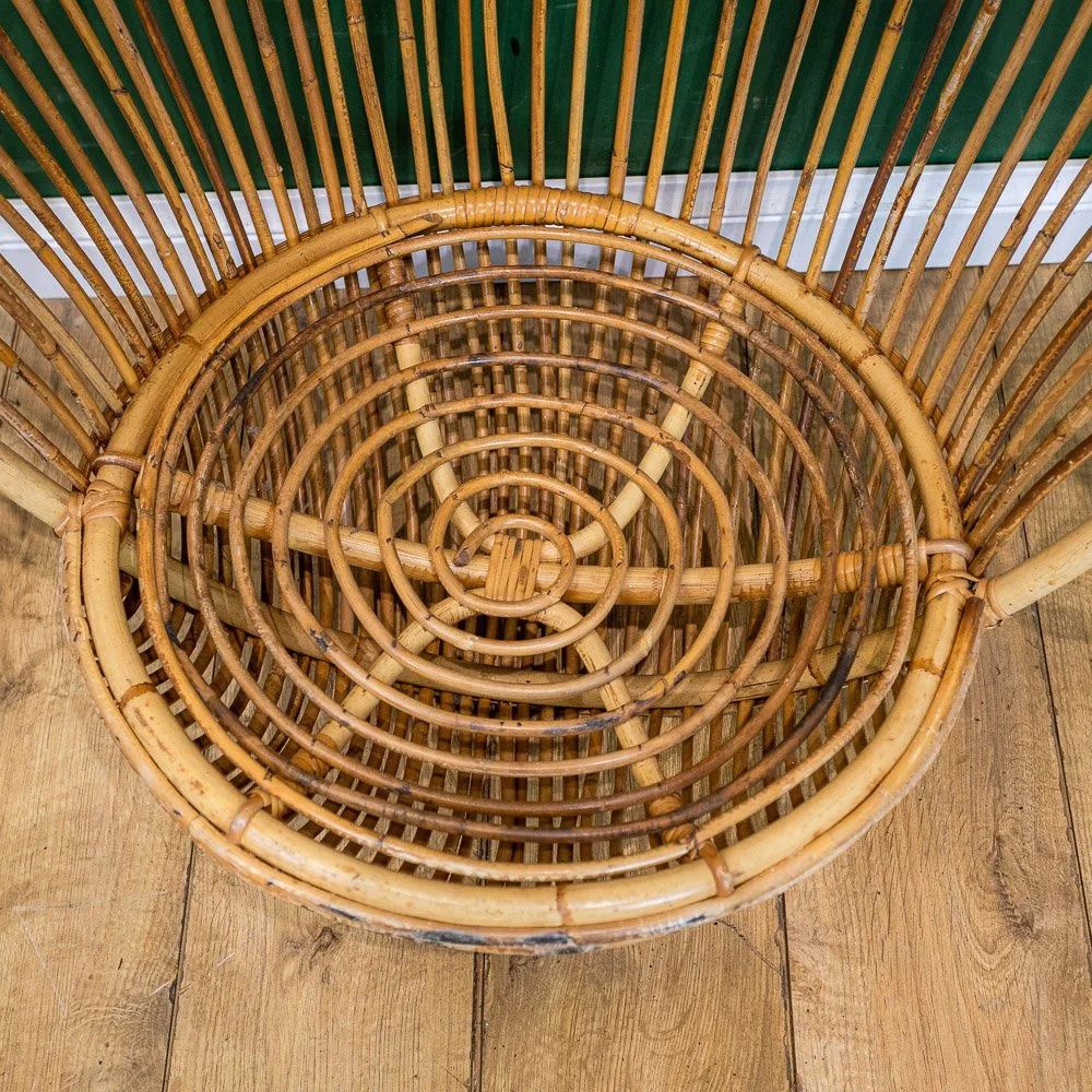 photo vinterior Bamboo And Rattan Hanging Egg Chair By Fratelli Castano
