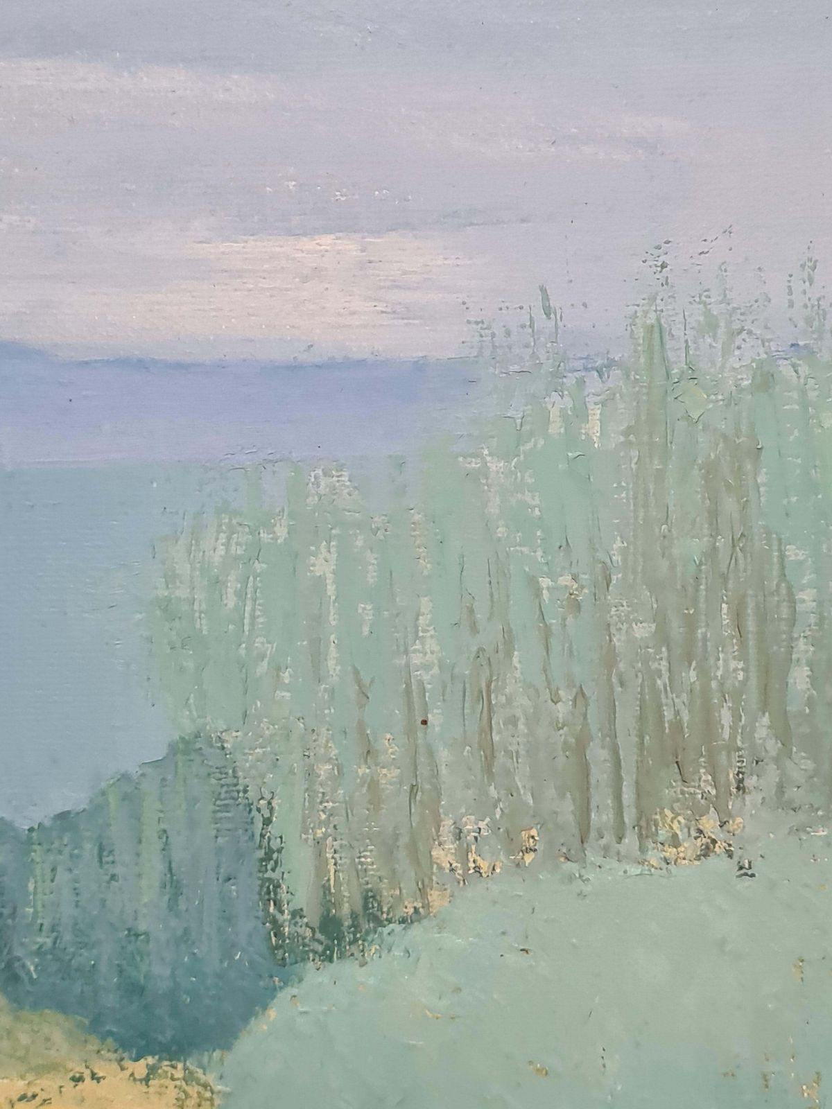 View To The Sea, Colourful Southern French Landscape By Isabelle Pardoe photo 467.0