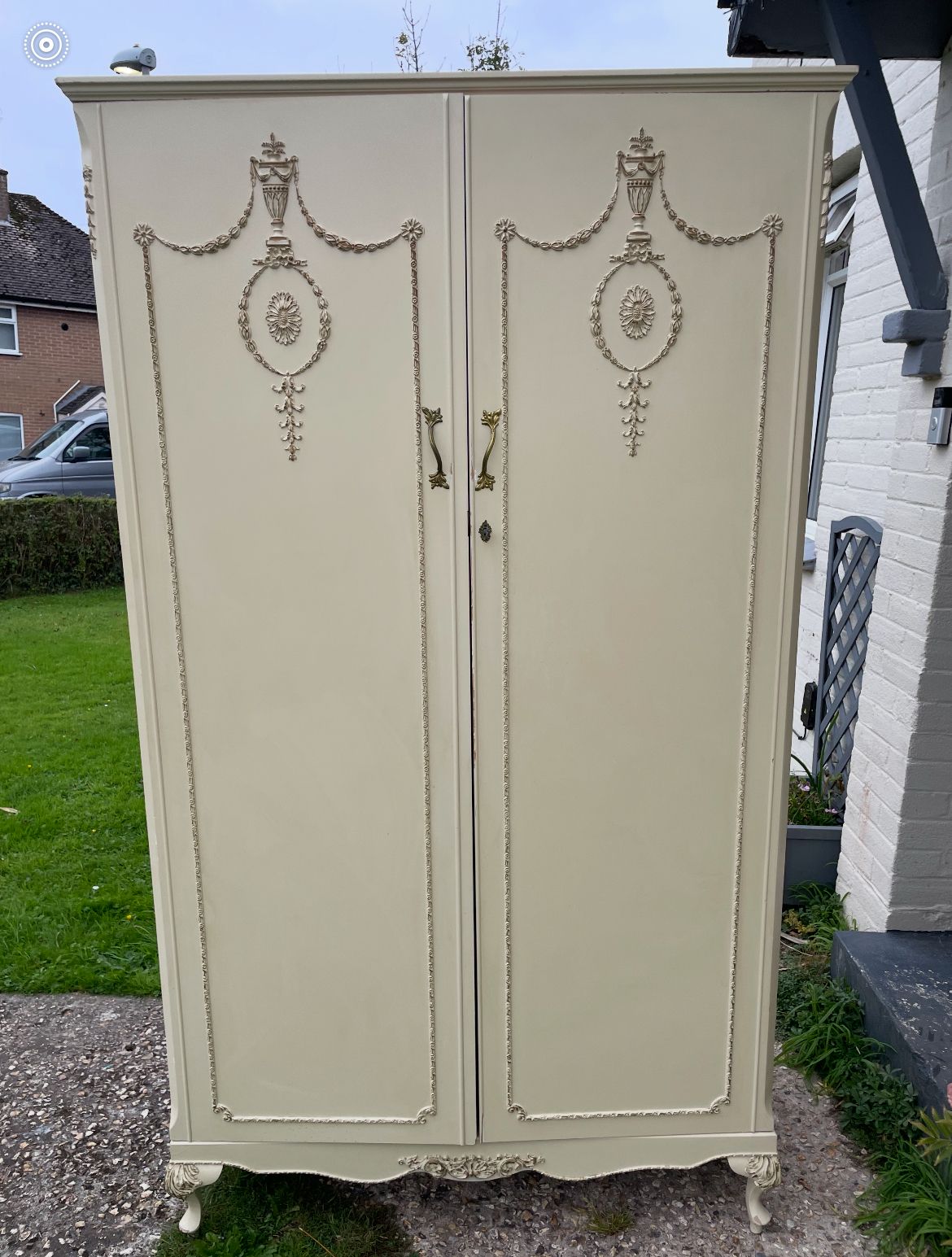 Louis XV Style Olympus Cream Fitted Double Wardrobe photo vinterior