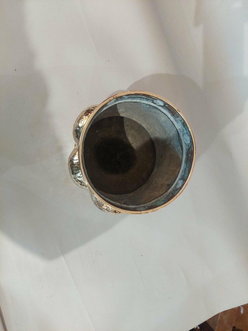 Arts And Crafts Beaten Brass Planter C1900 photo Garden Decor