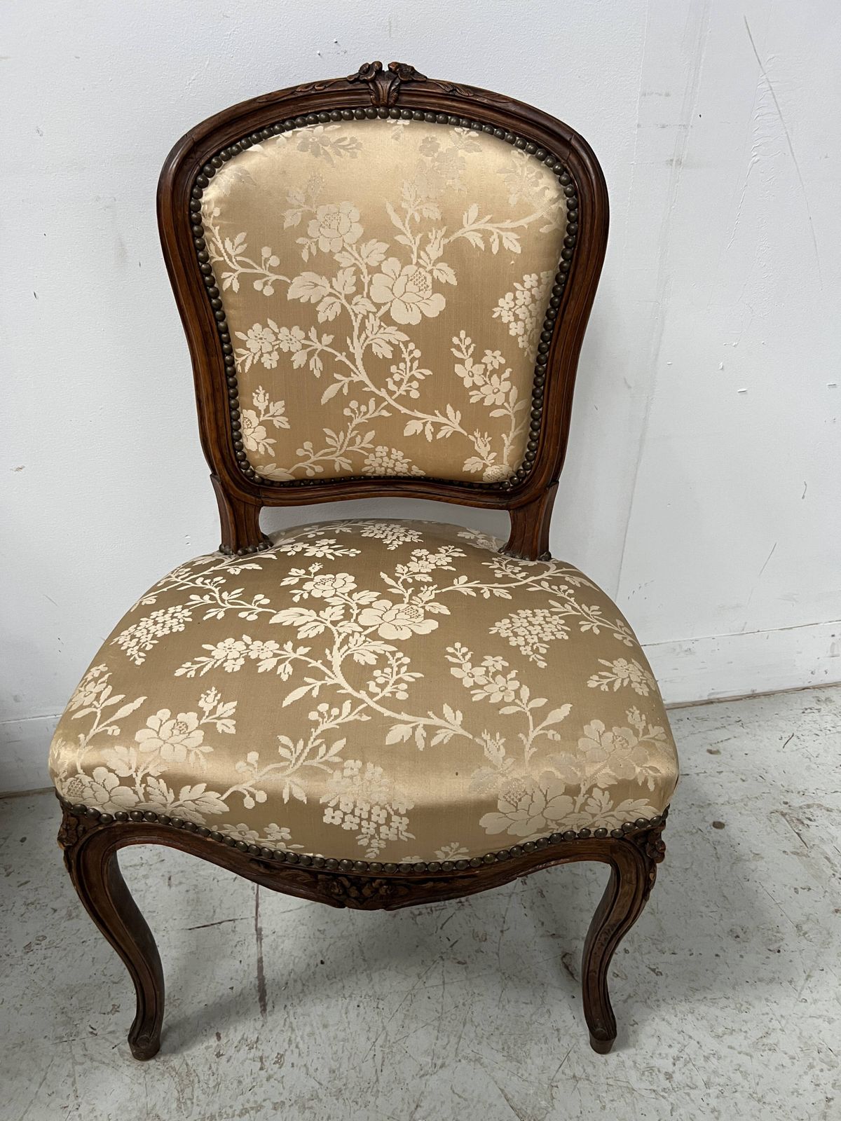 Set Of Two Chairs And A Stool In The Louis XV Style, Made Of Walnut. photo Furniture