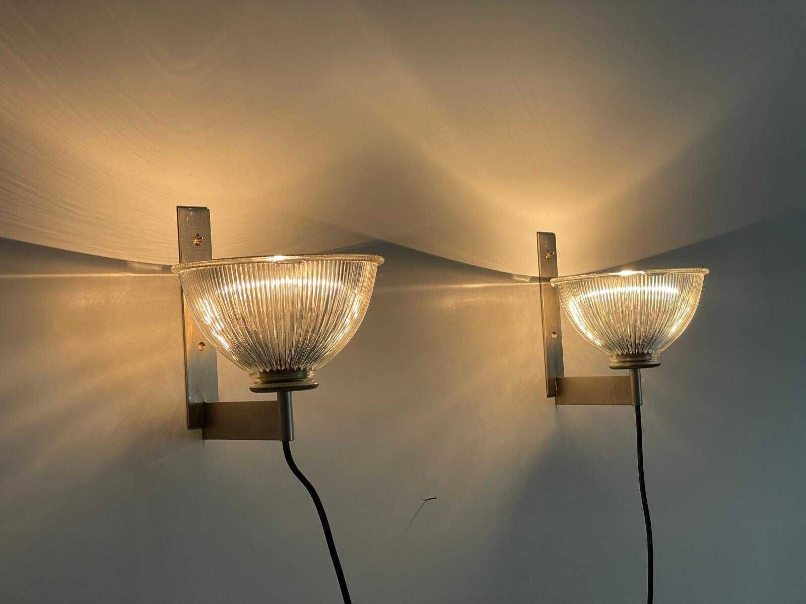 Italian Design Thick Art Glass Pair Of Sconces, In Style Of Ignazio Gardella, 1960s, Italy photo furniture