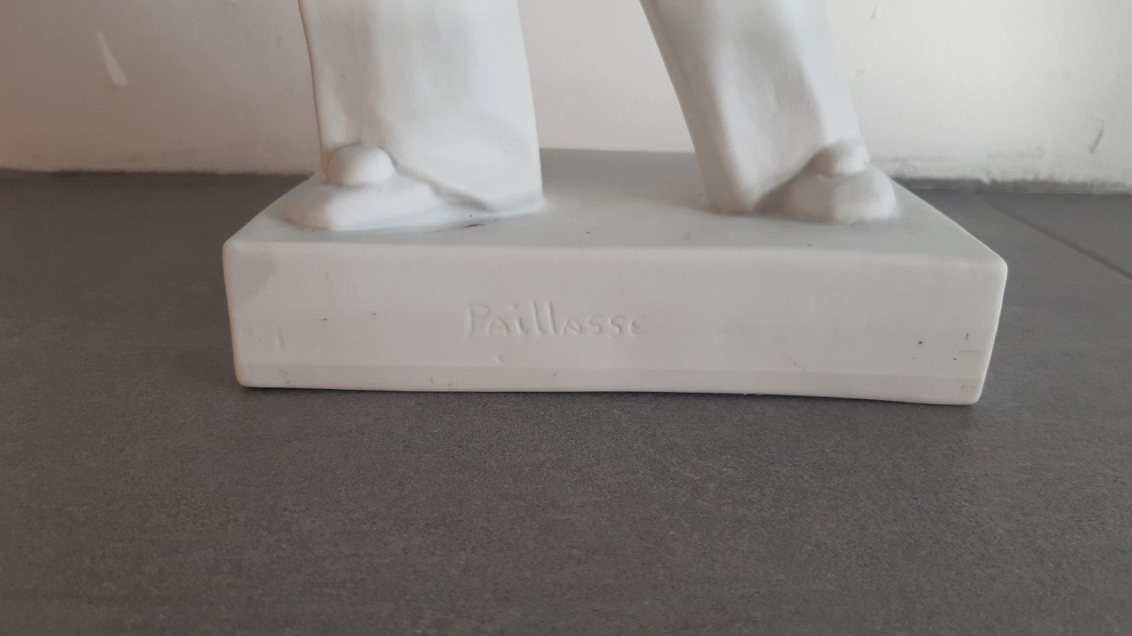 Antique French Art Deco Bisque 1930's Figure Eugene Riboulet 'Paillasse' Clown photo vinterior