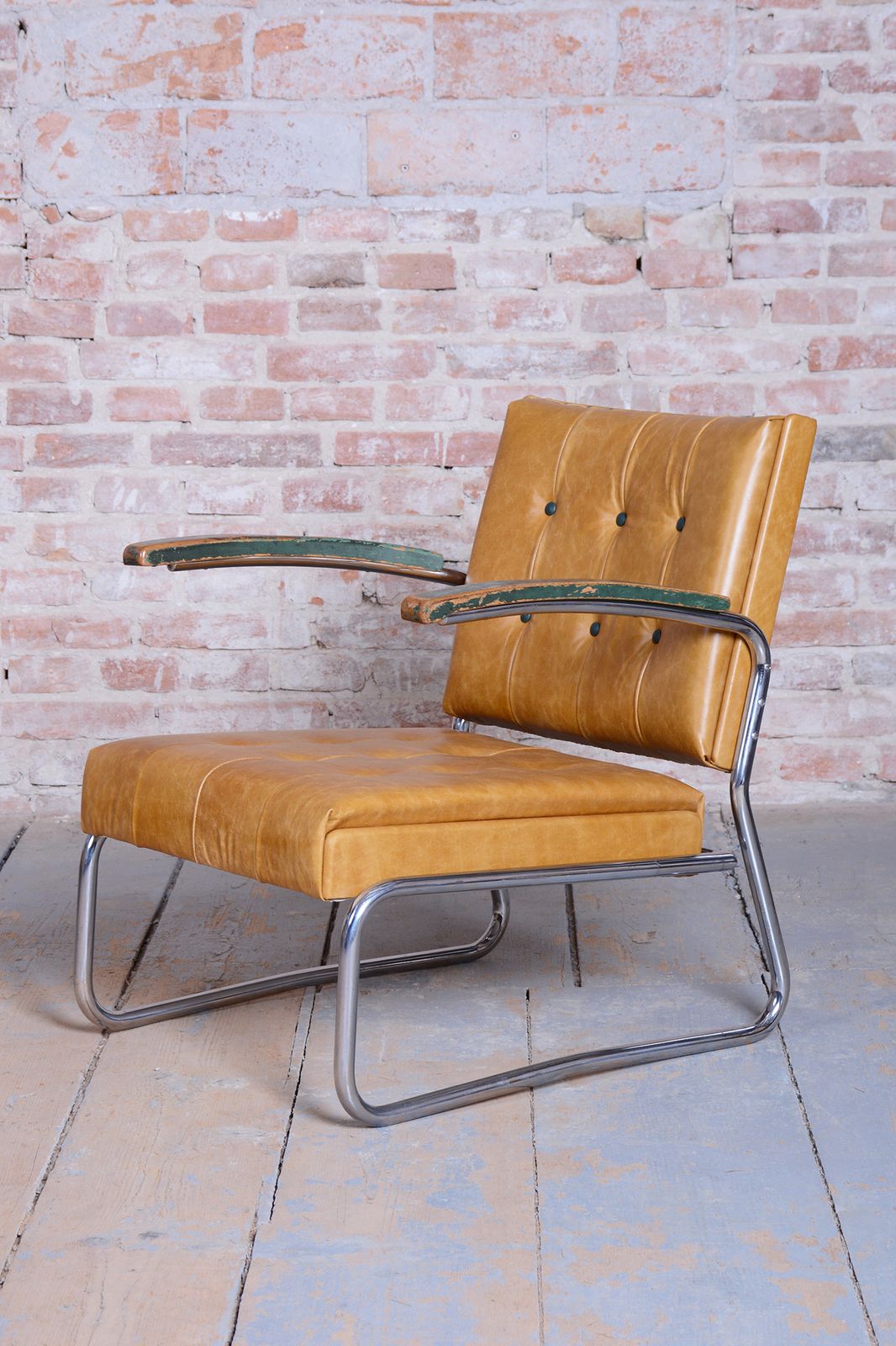Pair Of Restored Bauhaus Armchairs, By Mücke Melder, Beech, Chrome, Czech, 1930s photo vinterior