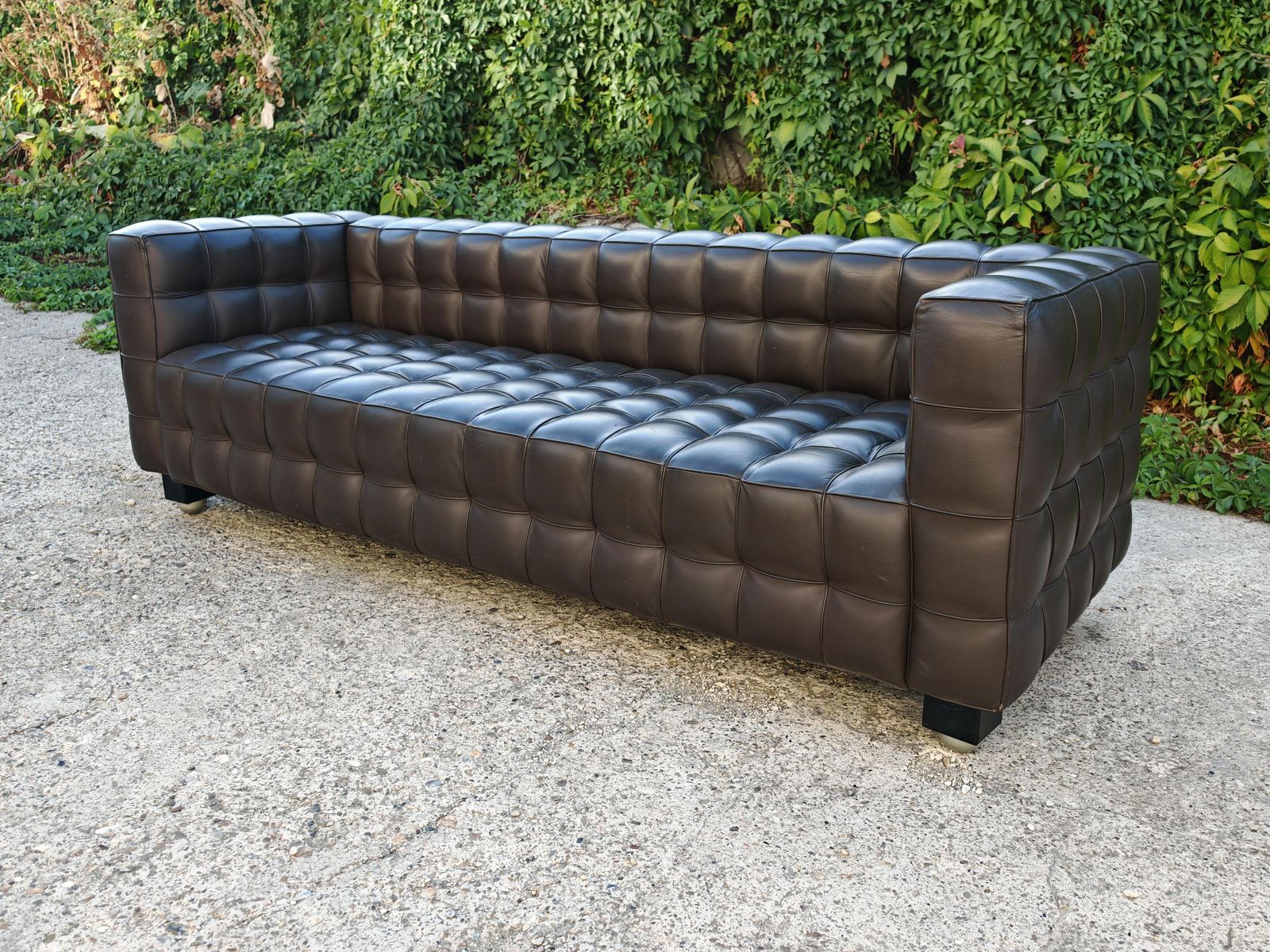 Furniture Vienna Secession Sofa "Kubus" By Josef Hoffmann, Manufactured By Wittmann photo