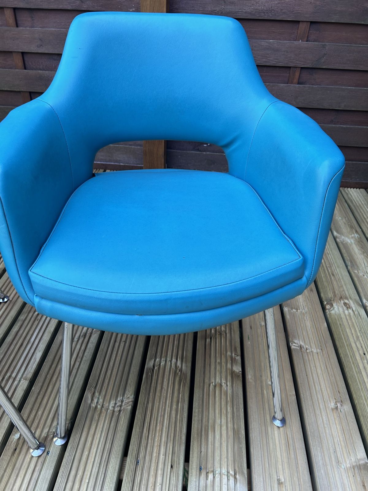 1960/70 Set Of 4 Vinyl Chairs, Late 20th Century photo for sale