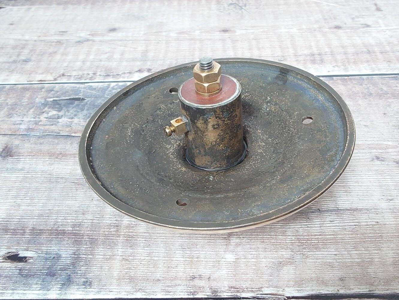 Large Polished Brass Doorbell Press Button: 13.1 Cm Diameter photo buy