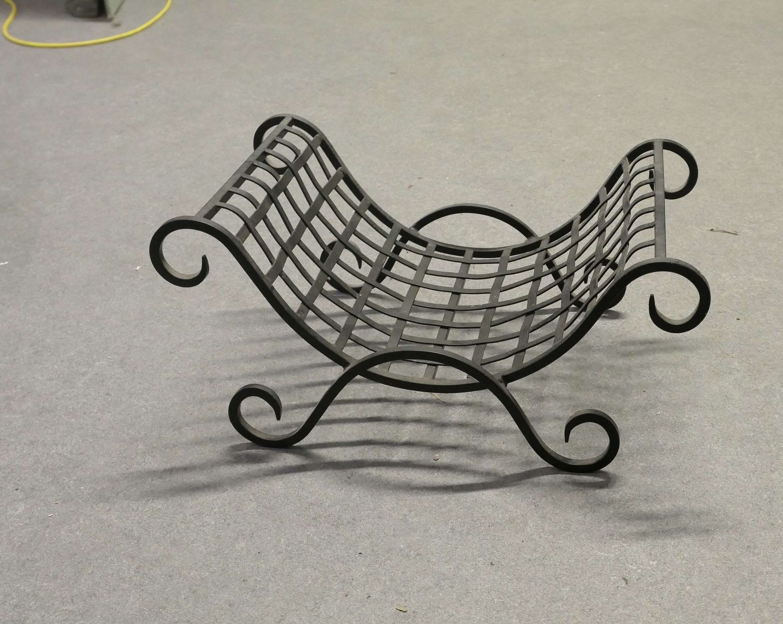 Attractive Cast Iron Log Carrier This Is A Great Piece, It Is Made In Iron And Curved To photo furniture