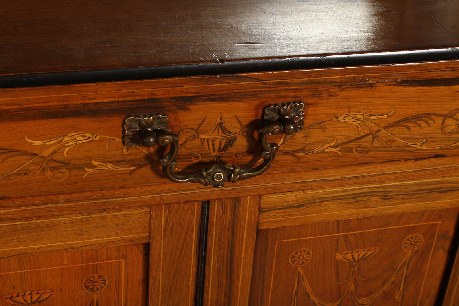Victorian Large Ornately Carved Inlaid Rosewood Sideboard With Mirrors photo for sale