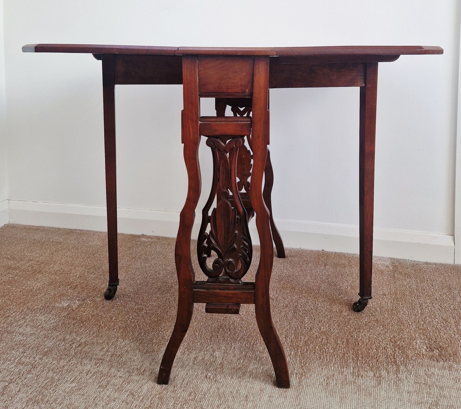 Edwardian Period Mahogany Dropleaf Coffee Table photo for sale