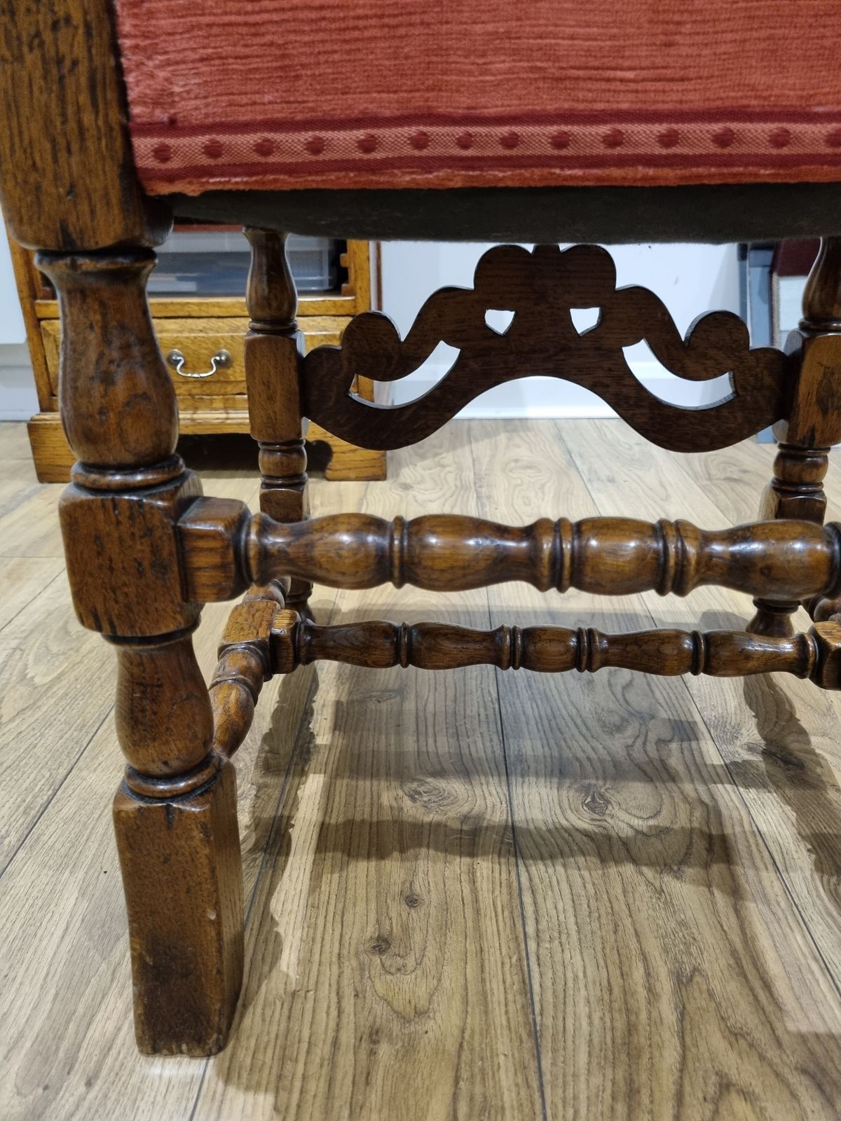 Stuart Style High Back Oak Dining Chair. Handmade And Handcarved. photo Furniture