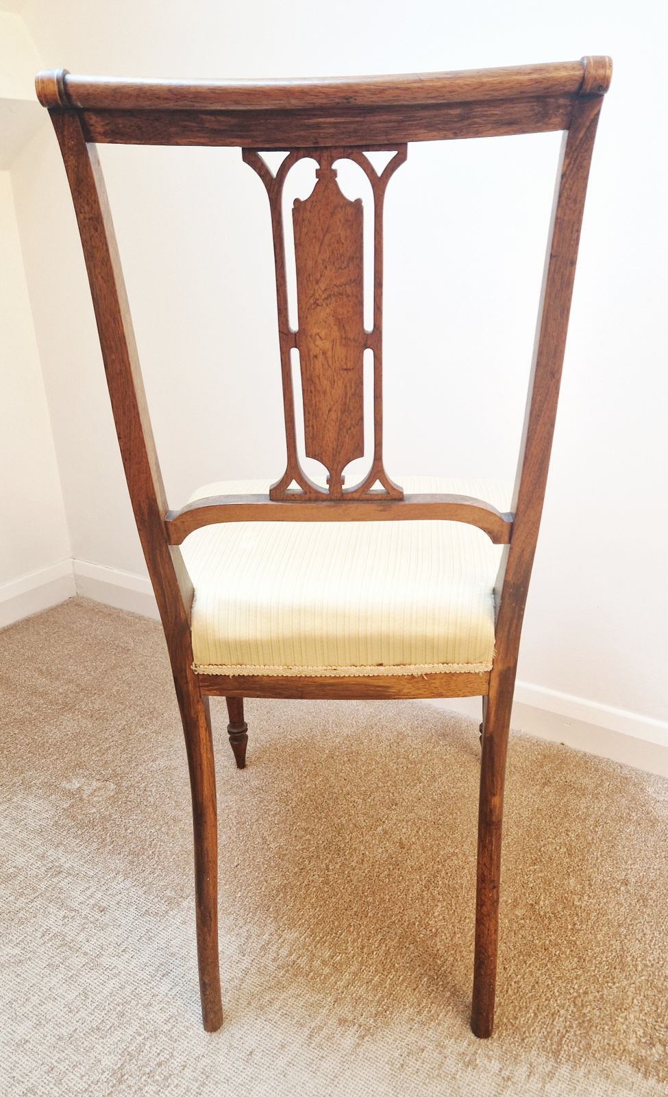 4 Matching Edwardian Inlaid Mahogany Occasional Chairs photo furniture