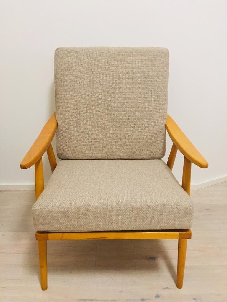 Modernist Beech Boomerang Armchairs From Ton, 1960s photo furniture