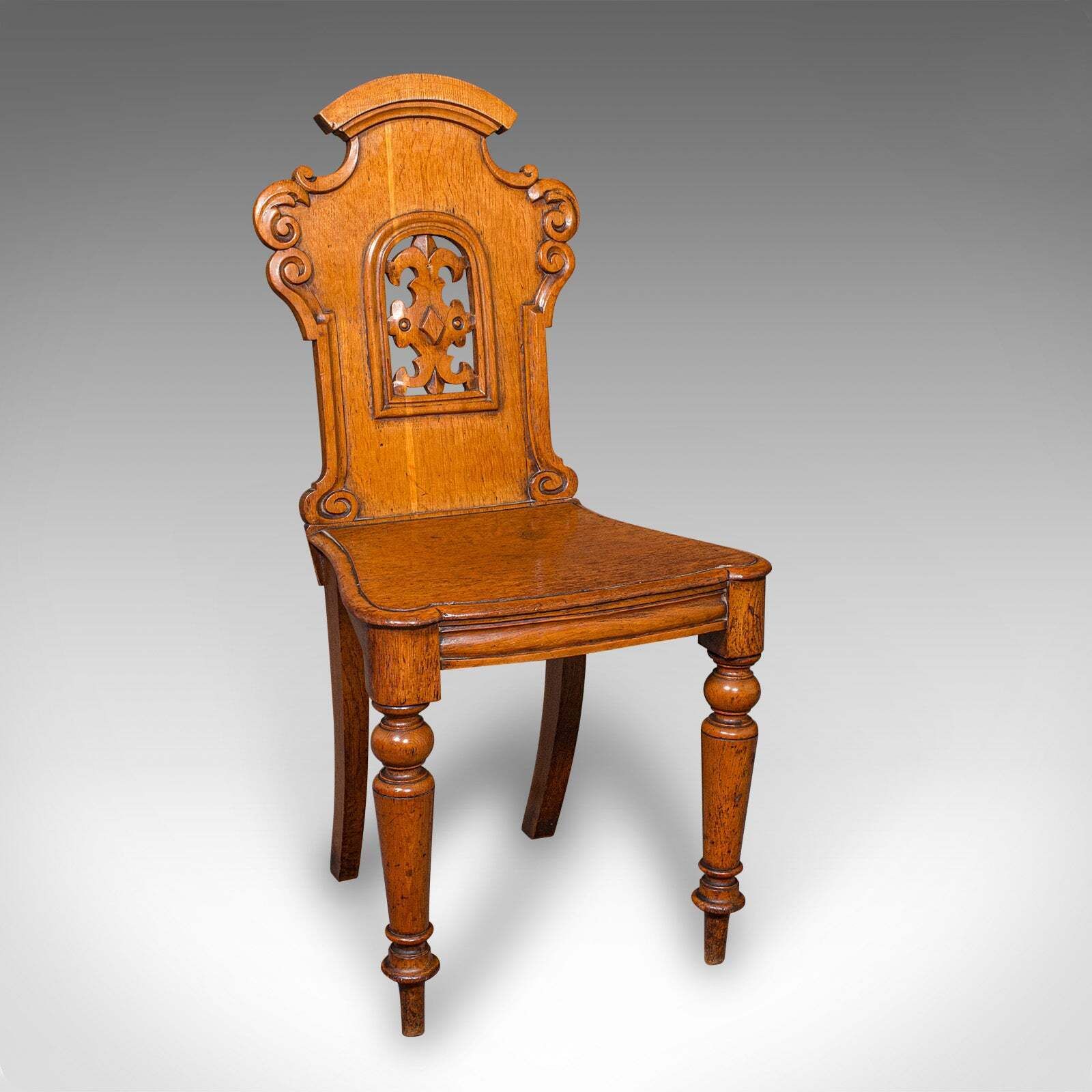 Pair Of Antique Hall Chairs, Scottish, Oak, Reception Seats, Regency, Circa 1830 photo 1887.0