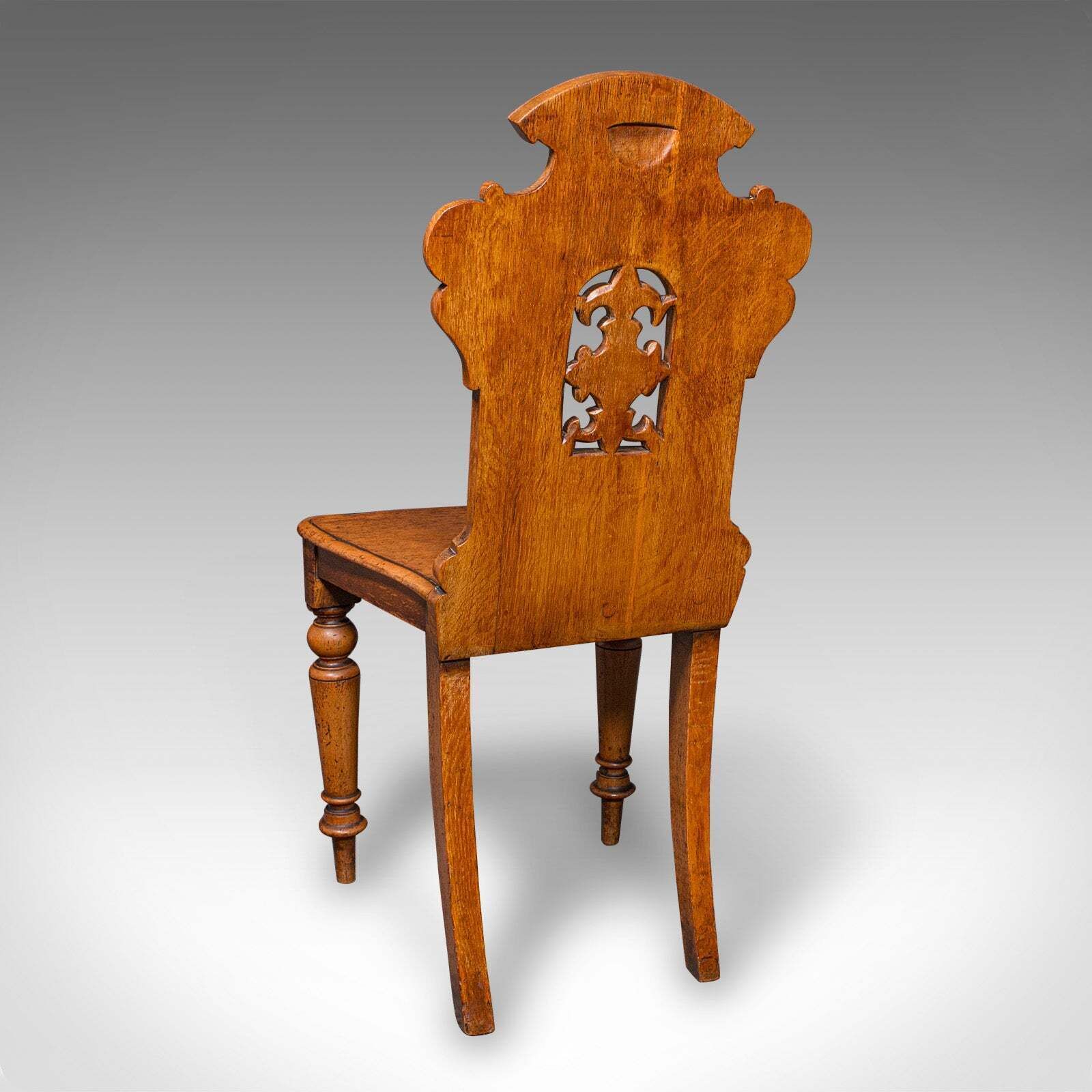 Pair Of Antique Hall Chairs, Scottish, Oak, Reception Seats, Regency, Circa 1830 photo vinterior