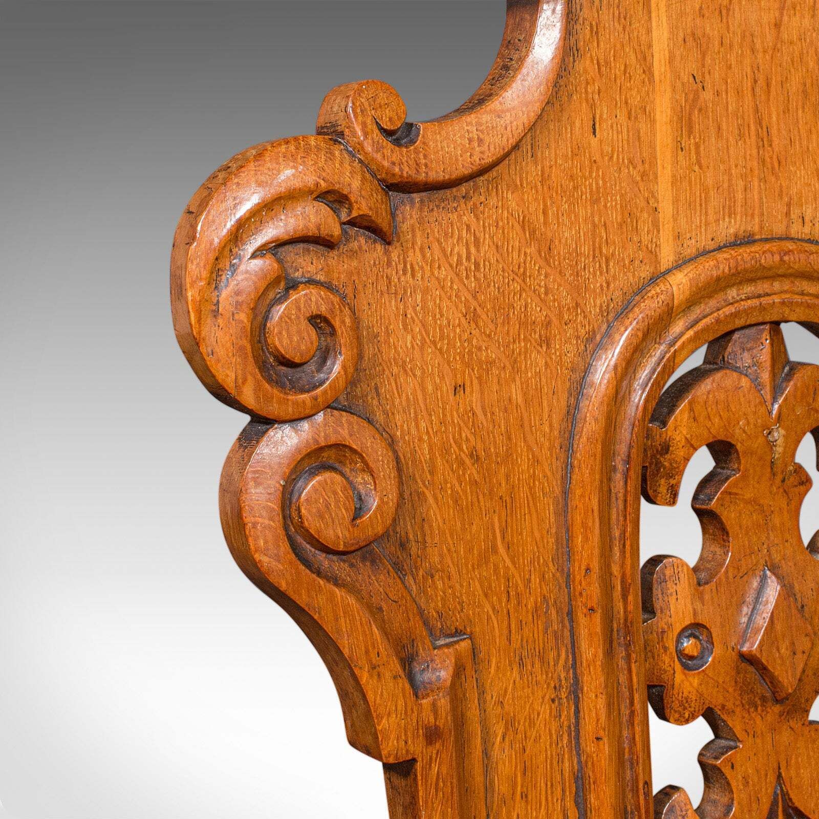 photo furniture Pair Of Antique Hall Chairs, Scottish, Oak, Reception Seats, Regency, Circa 1830