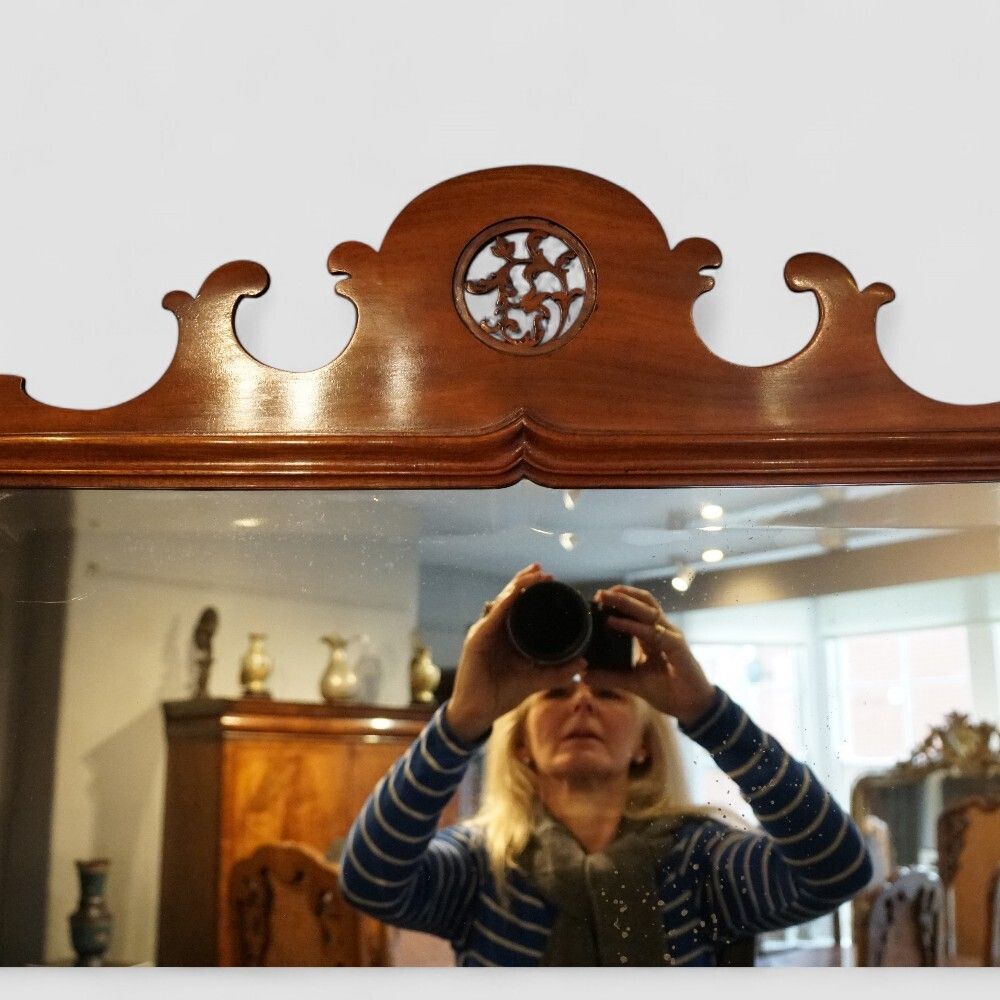 Edwardian Mahogany Cheval Mirror photo vinterior
