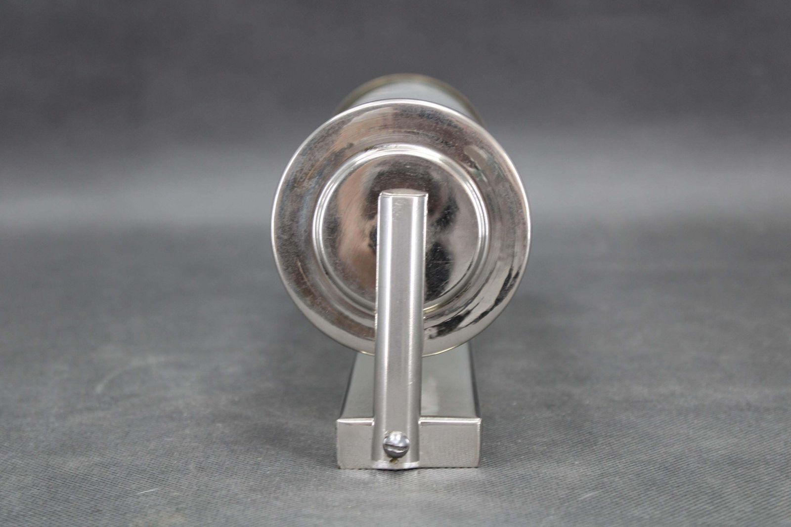 1930s Bauhaus Tubular Wall Light, Chrome & Creamy Glass, Czechoslovakia photo 386.0