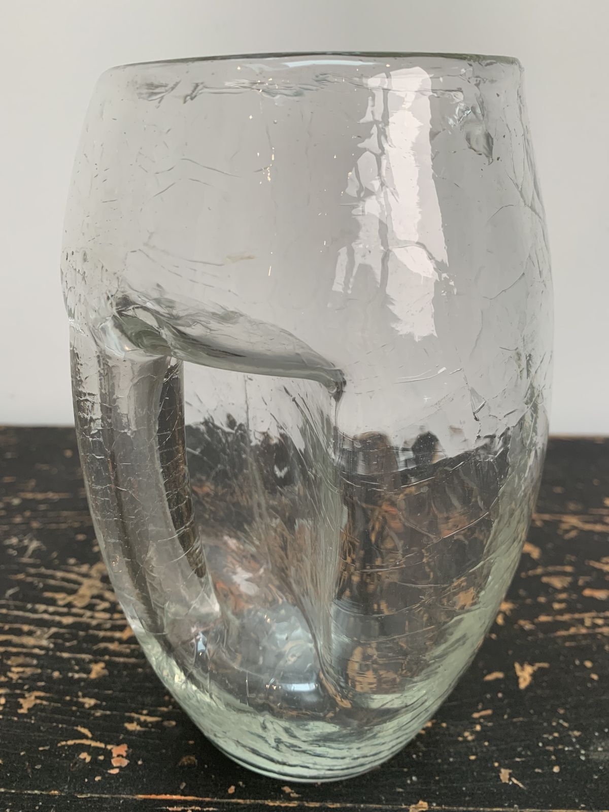 Exceptional Crackle Glass Jug Or Pitcher Designed By Koloman Moser (1868 1918) For Loetz Circa 1905 photo Home Decor