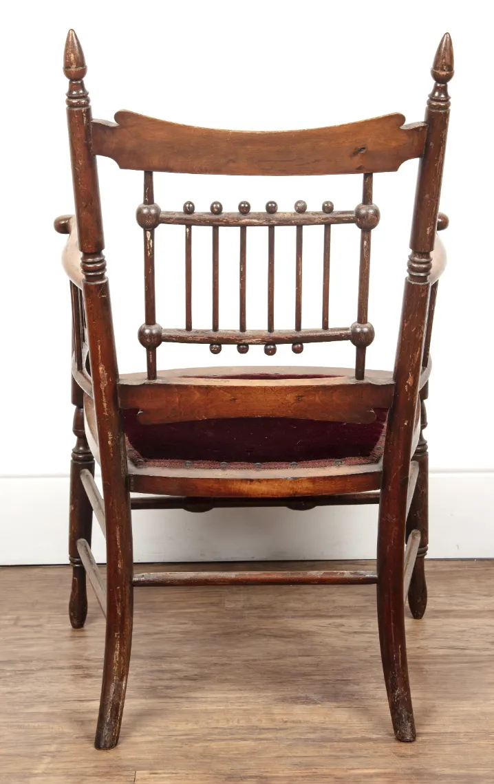 Secessionist Style Bentwood Chair W/ Turned Finials And Decorative Supports photo for sale