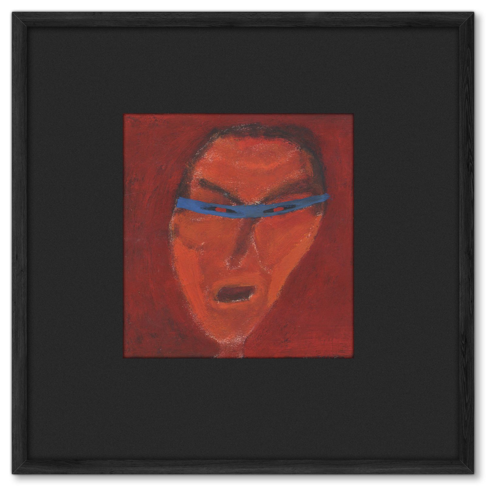 Unsettling Mixed Media Drawing By Famed Uk Outsider Artist