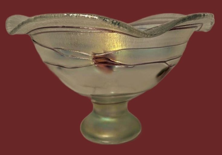 1970s Rare Hand Blown Freiherr Von Poschinger Bowl
