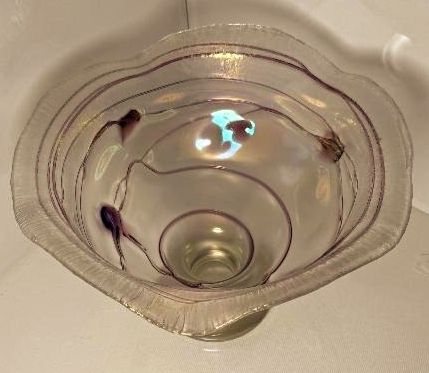 1970s Rare Hand Blown Freiherr Von Poschinger Bowl photo Home Decor