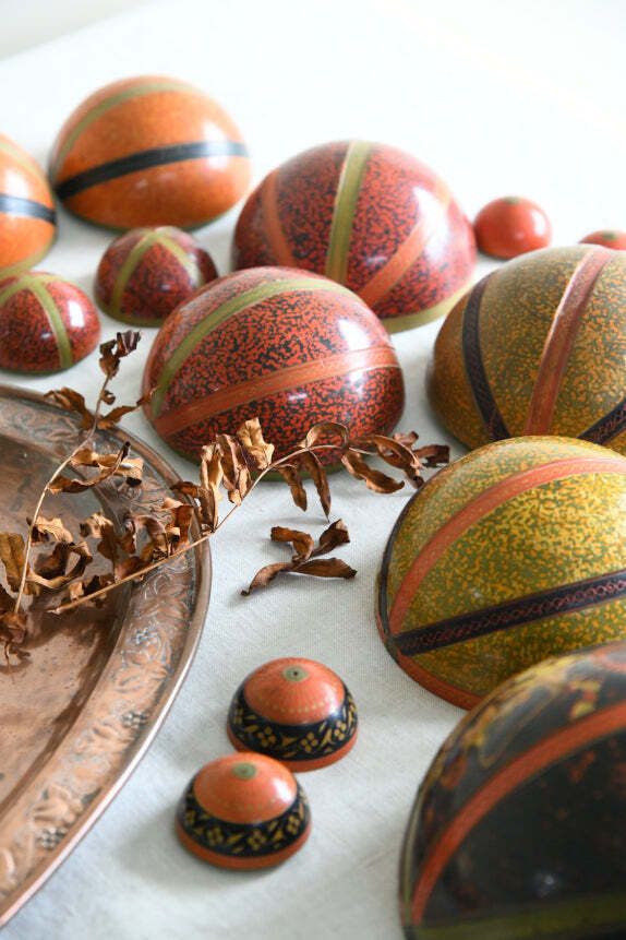 Antique Wooden Nesting Balls, 1800s photo vinterior