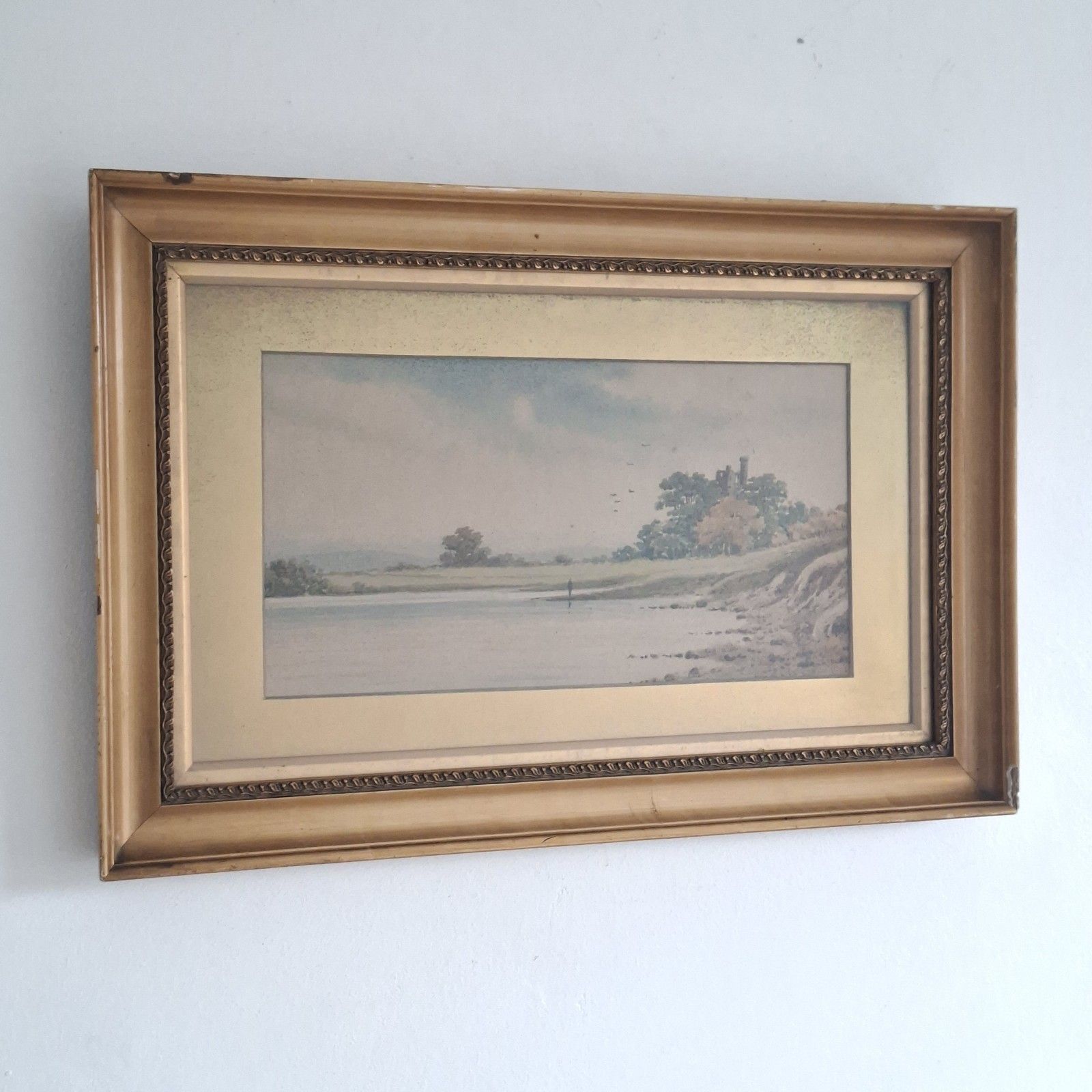 Original Watercolour Painting Walter Witham Landscape Antique Victorian Art