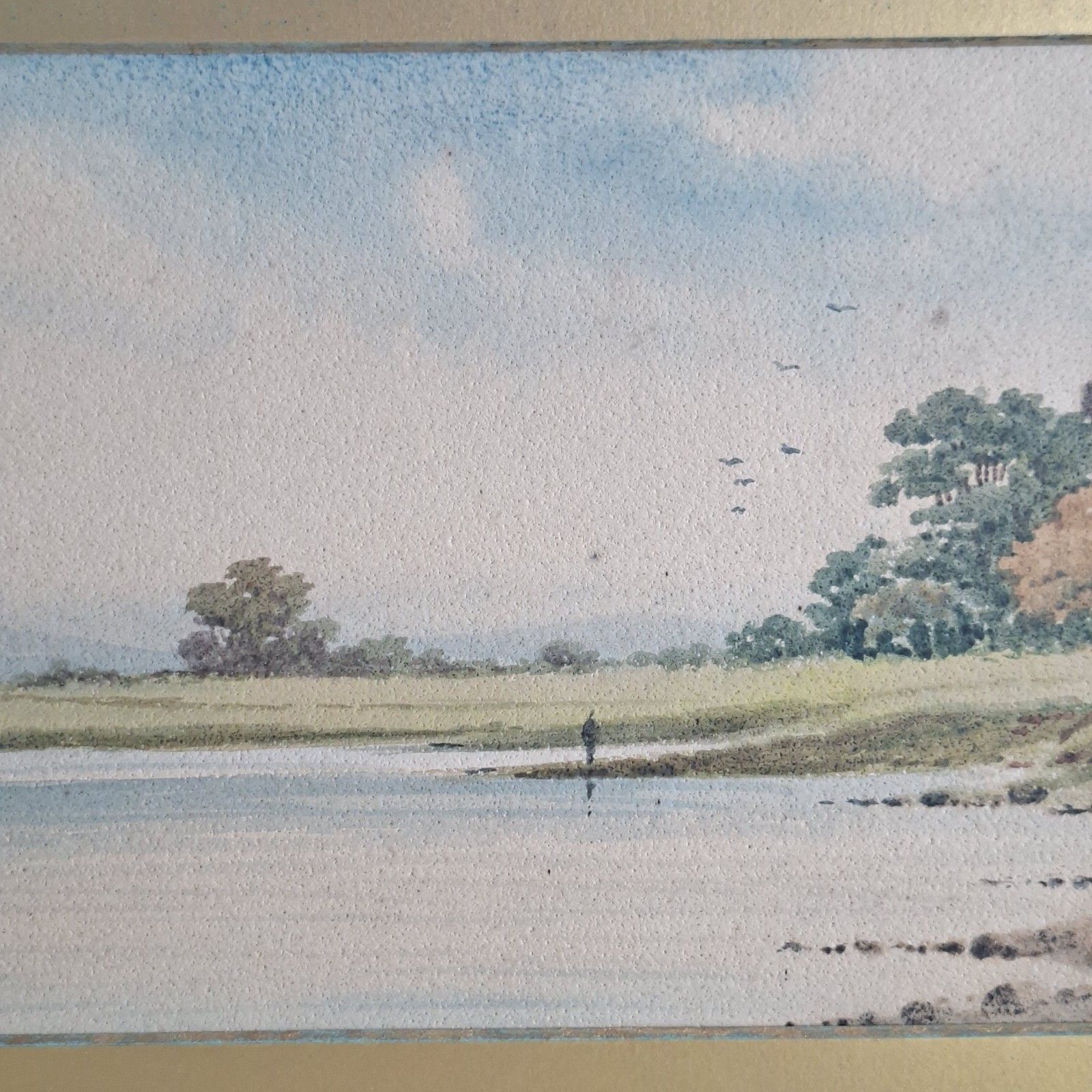 Original Watercolour Painting Walter Witham Landscape Antique Victorian Art photo Art