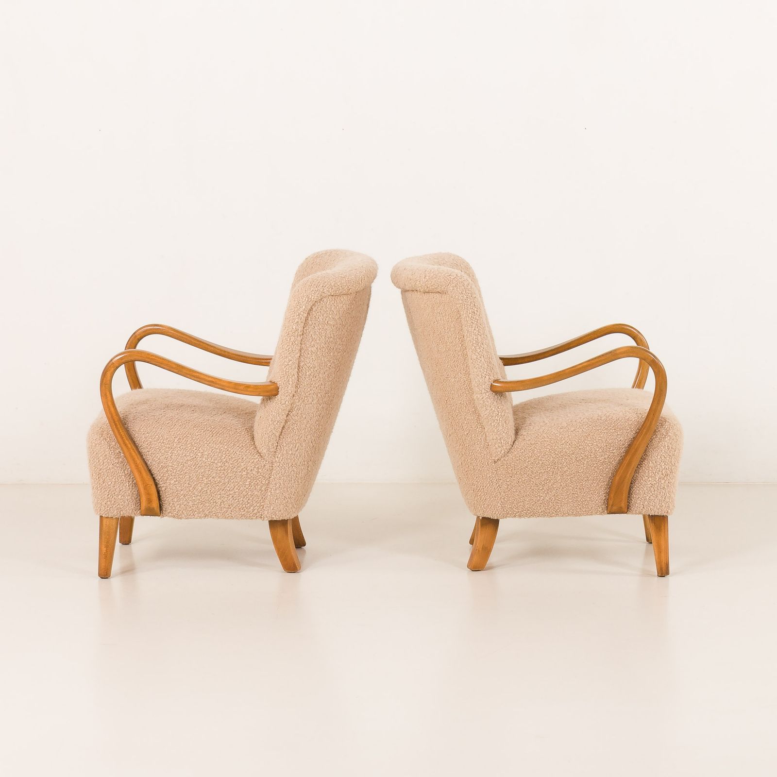 Alfred Christensen Pair Of Two Armchairs, Denmark 1950s photo buy