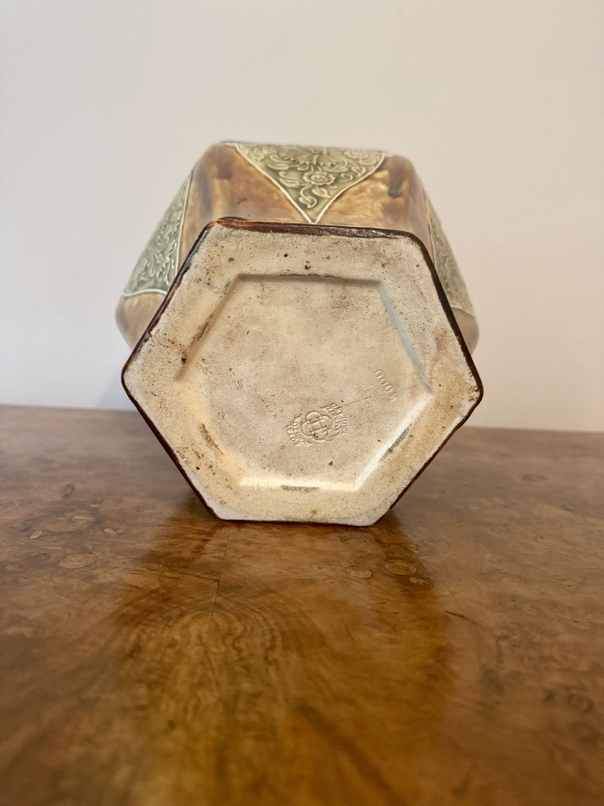 Quality Antique Doulton Lambeth Hexagonal Jardiniere By Ethel Beard photo buy